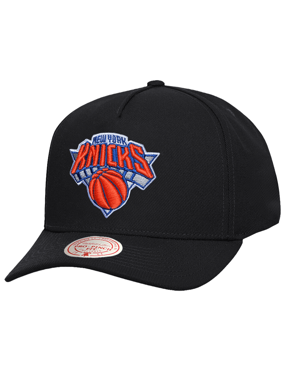 Mitchell And Ness Caps OSFM New York Knicks Mitchell & Ness NBA Team Pro Pinch Snapback Hat - Black