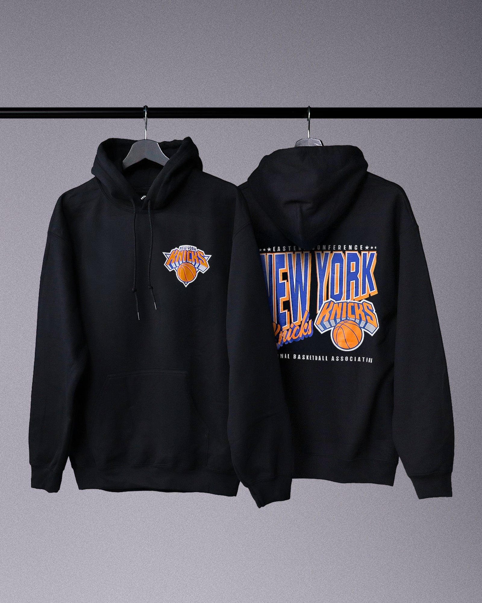 NBA Essentials Jumpers New York Knicks NBA Essentials Clarkdale Hoodie Jumper - Black