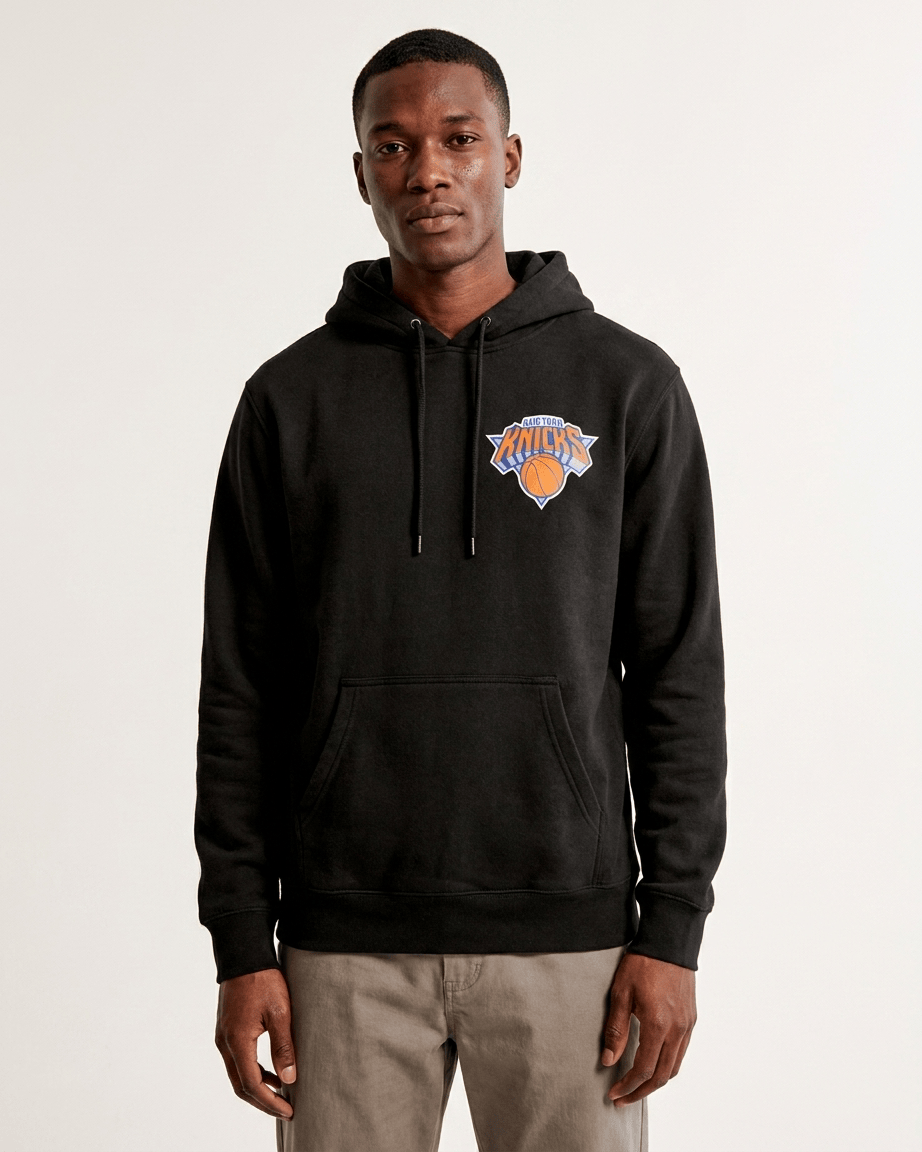 NBA Essentials Jumpers New York Knicks NBA Essentials Clarkdale Hoodie Jumper - Black