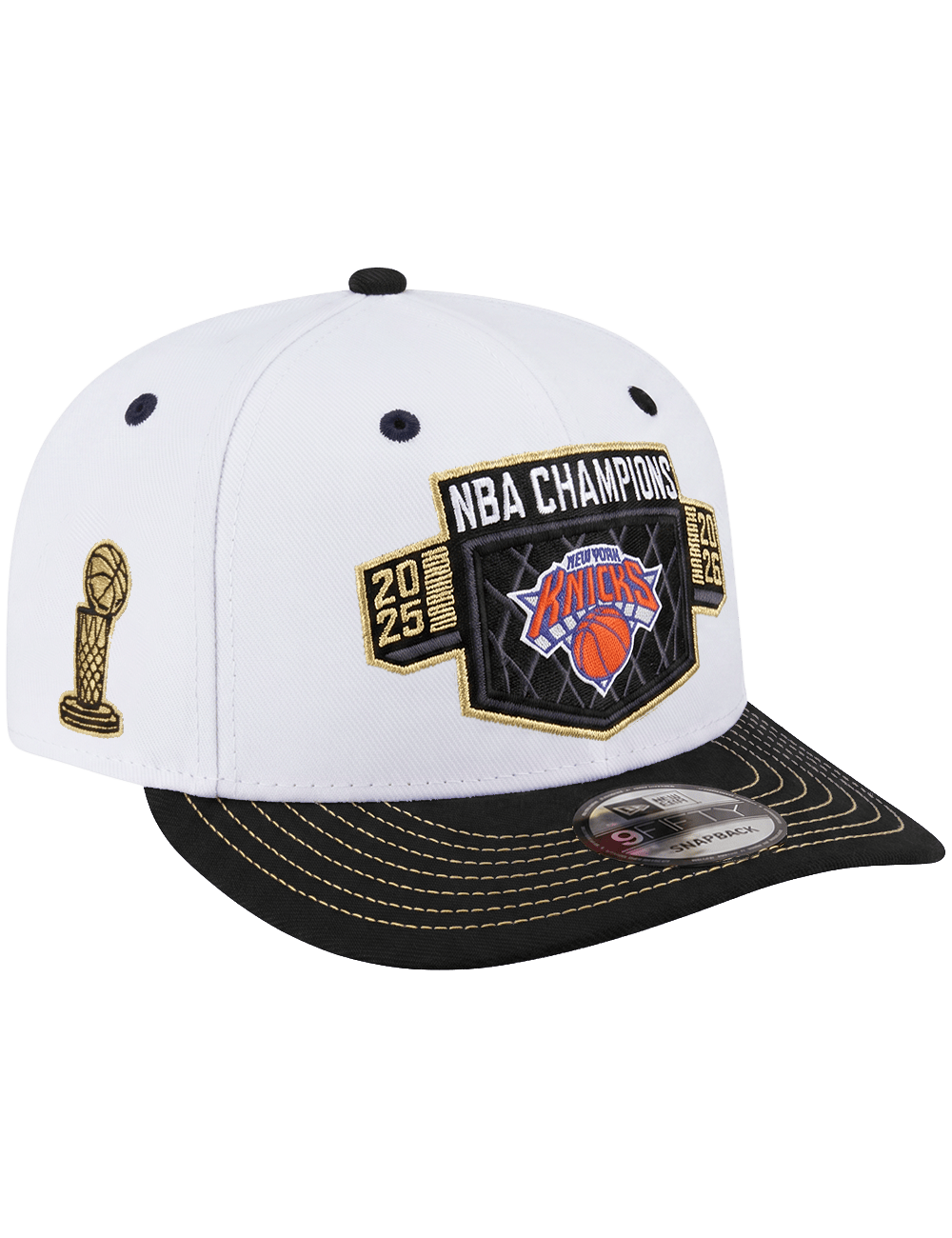New Era Caps OSFM New York Knicks New Era NBA 26 Champs 9FIFTY Pre-Curved Snapback Hat - White