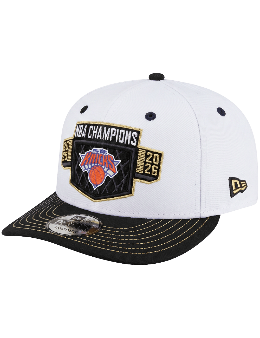 New Era Caps OSFM New York Knicks New Era NBA 26 Champs 9FIFTY Pre-Curved Snapback Hat - White