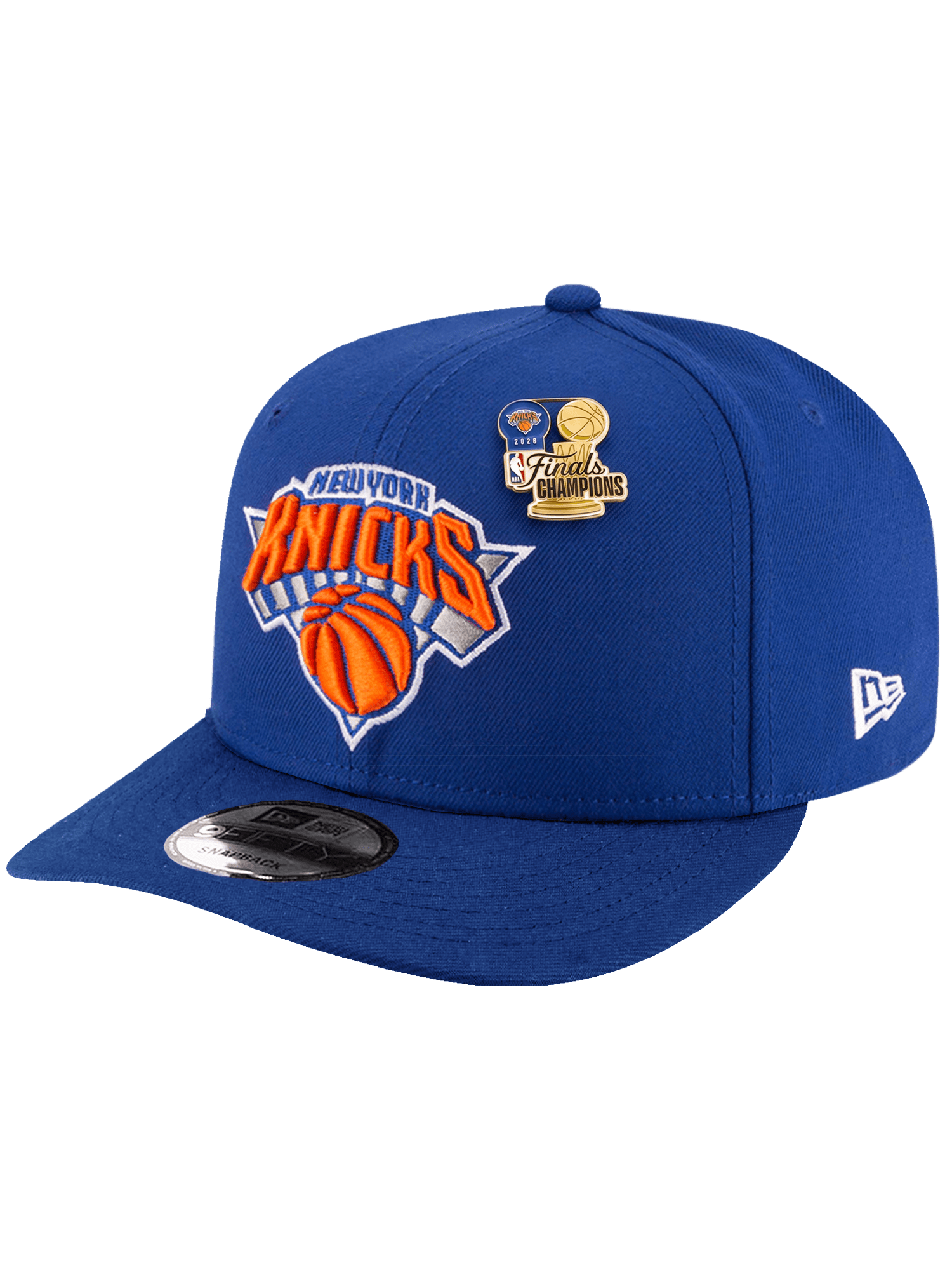 New Era Caps New York Knicks New Era NBA 26 Champs Pin 9FIFTY Pre-Curved Snapback Hat - Blue