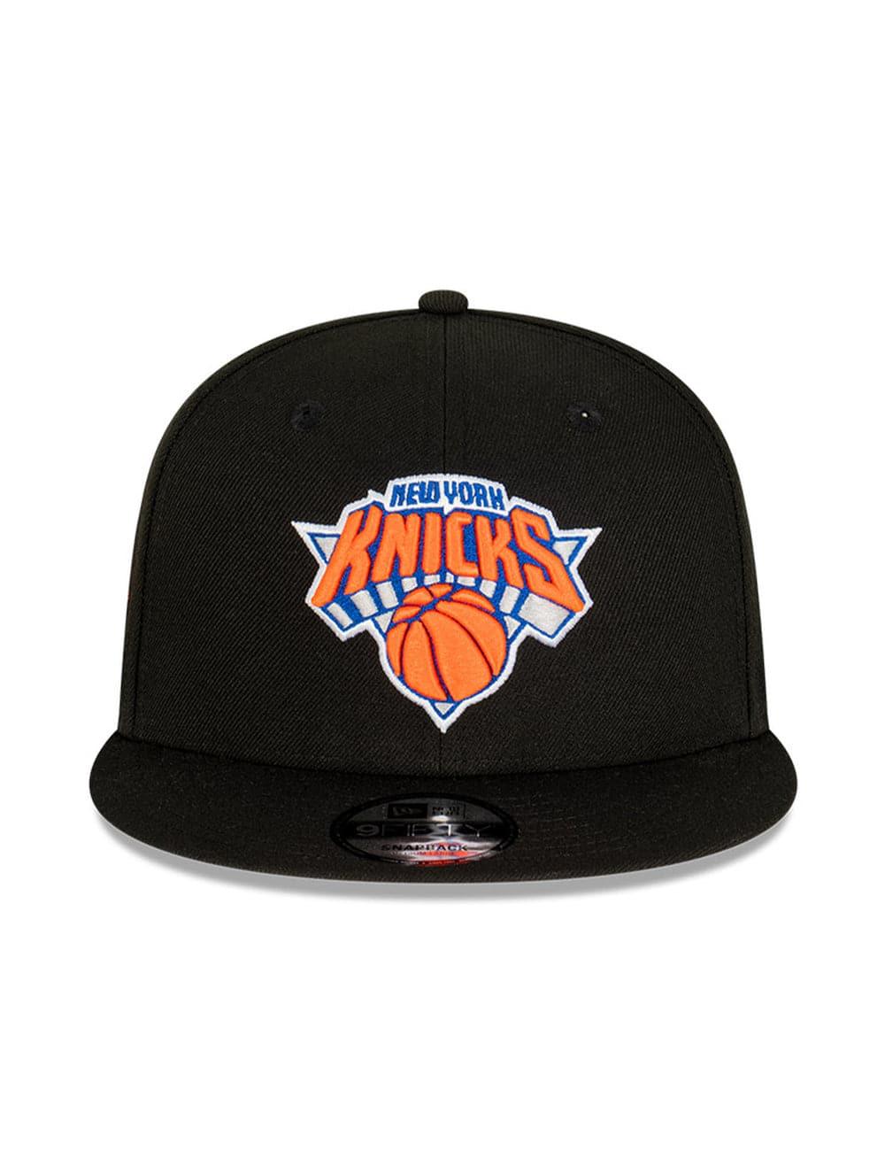 New Era Caps New York Knicks New Era NBA Champs Patch 9FIFTY Snapback Hat - Black