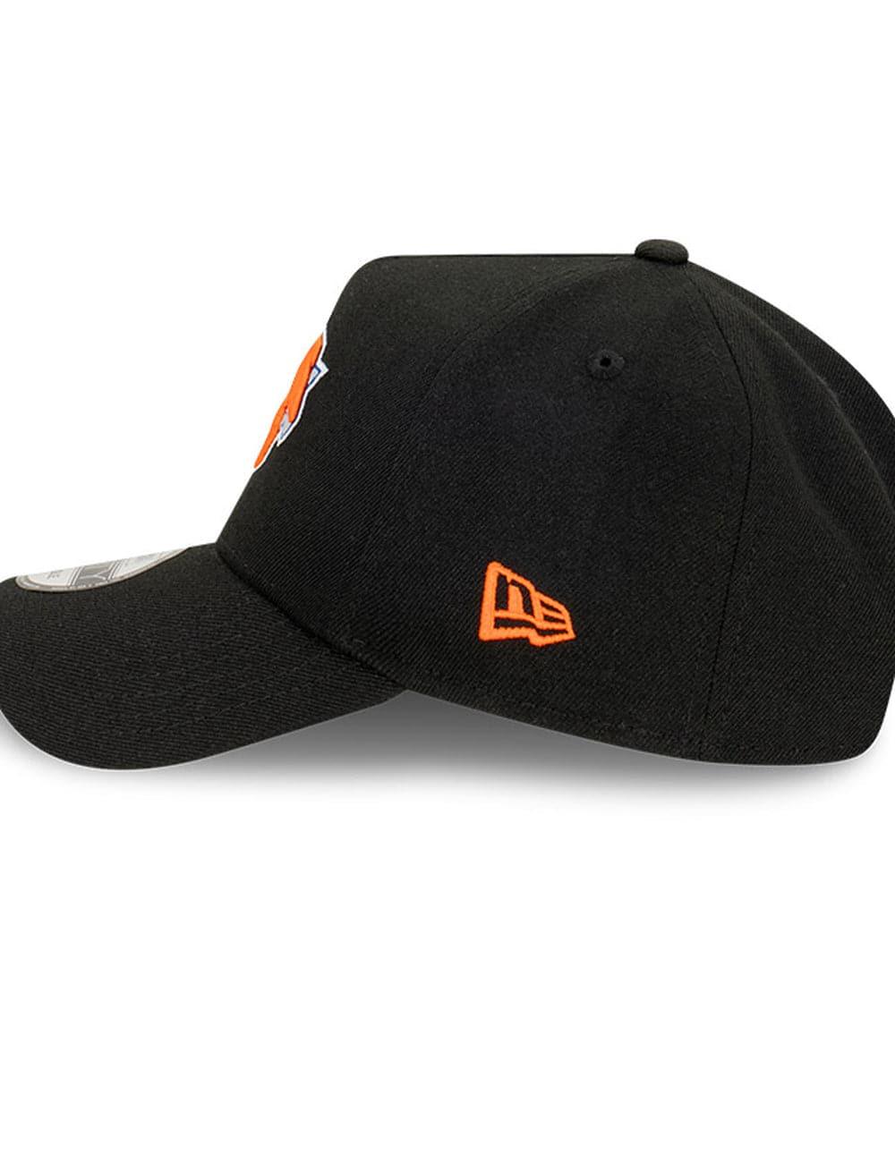 New Era Caps New York Knicks New Era NBA Champs Patch 9FORTY A-Frame Snapback Hat - Black