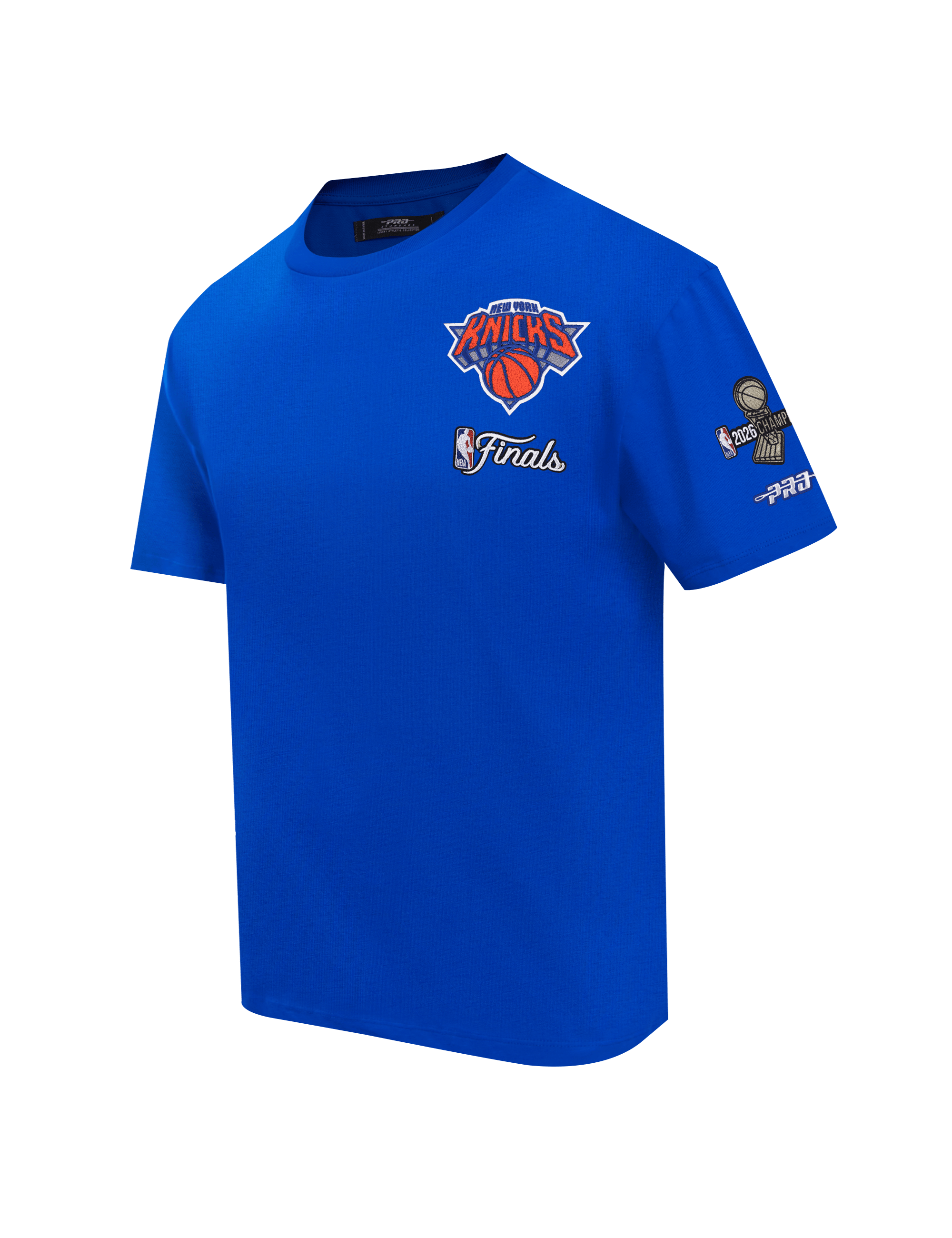 Pro Standard T-Shirts New York Knicks Pro Standard NBA 26 Champs Drop Shoulder T-Shirt - Blue