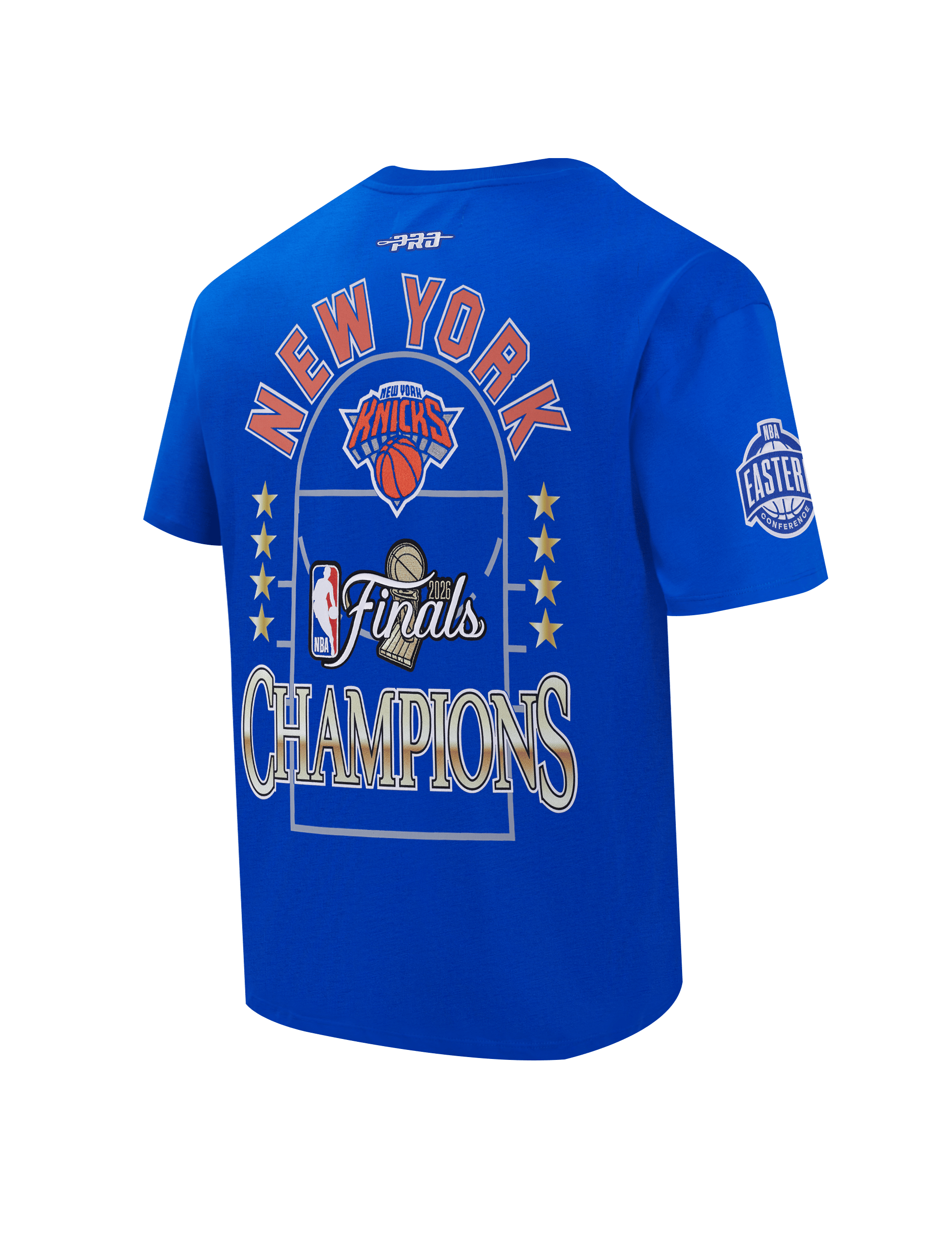Pro Standard T-Shirts New York Knicks Pro Standard NBA 26 Champs Drop Shoulder T-Shirt - Blue