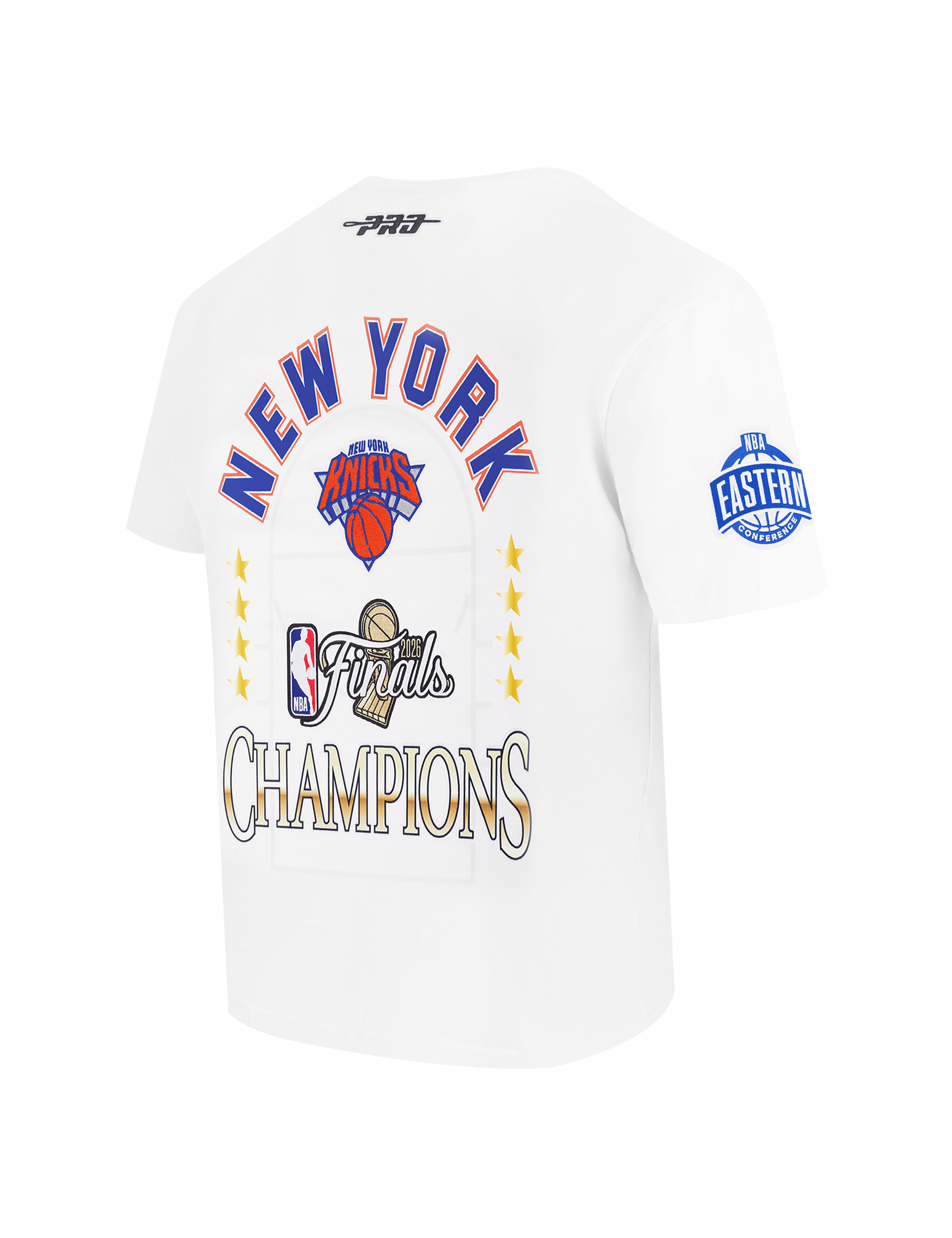 Pro Standard T-Shirts New York Knicks Pro Standard NBA 26 Champs Drop Shoulder T-Shirt - White