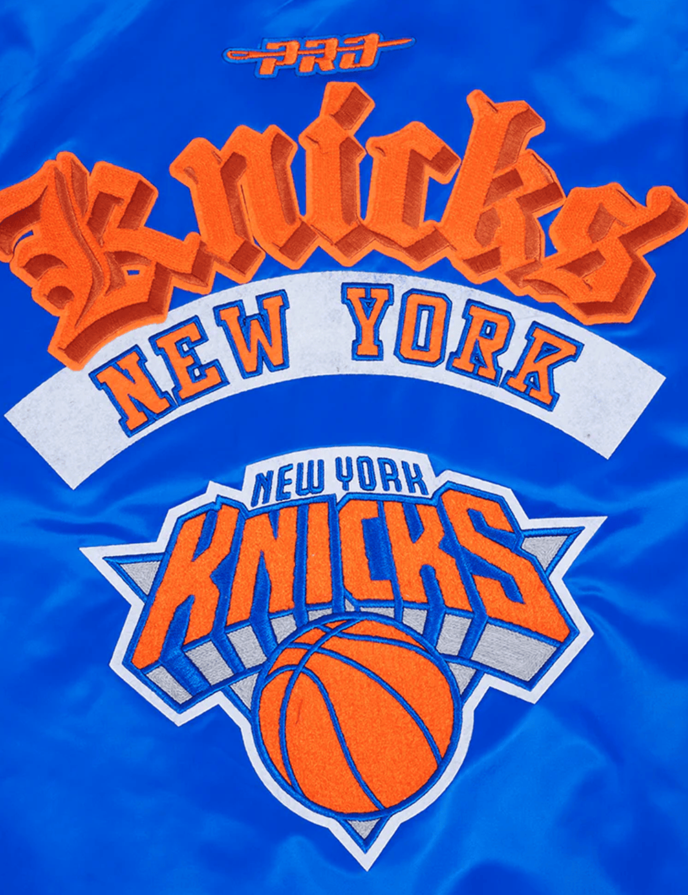 Pro Standard Jackets New York Knicks Pro Standard NBA Best Of Lightweight Satin Jacket - Blue