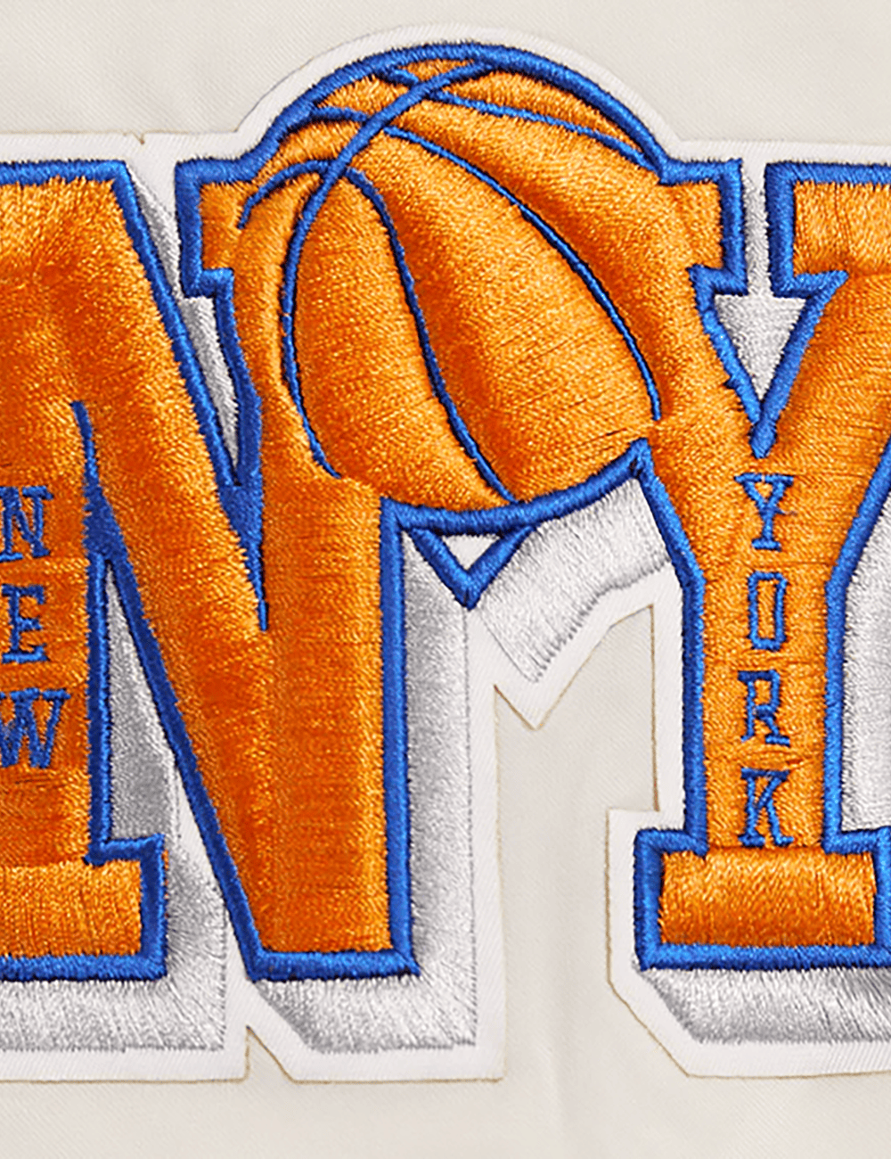 Pro Standard Jackets New York Knicks Pro Standard NBA Retro Classic Lightweight Satin Jacket - Eggshell