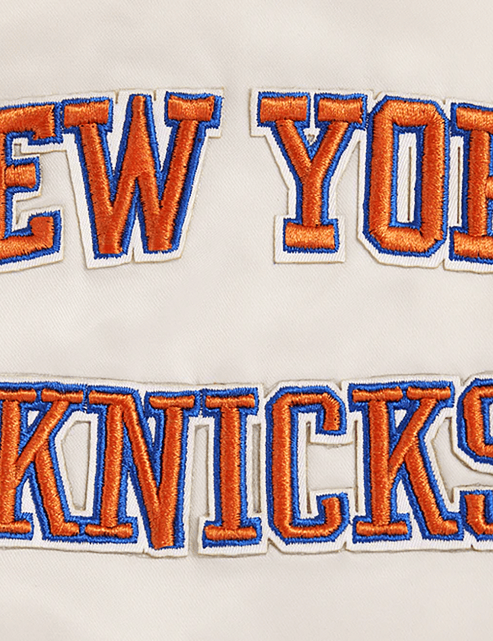 Pro Standard Jackets New York Knicks Pro Standard NBA Retro Classic Lightweight Satin Jacket - Eggshell