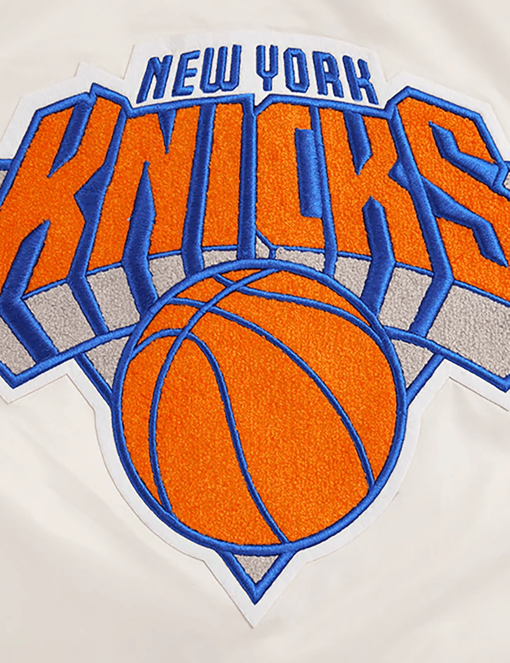 Pro Standard Jackets New York Knicks Pro Standard NBA Retro Classic Lightweight Satin Jacket - Eggshell