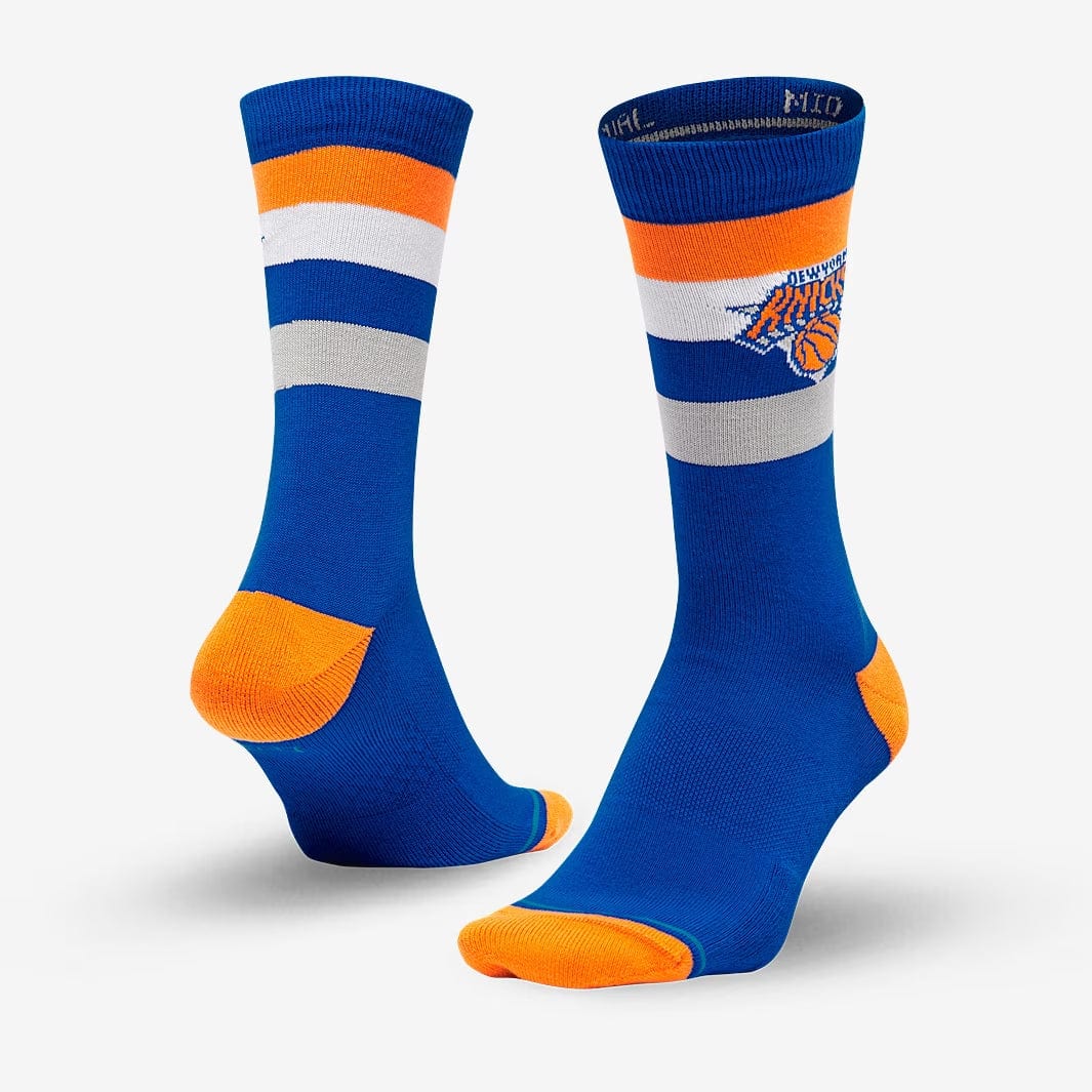 Stance Socks Large (9-12 US) New York Knicks Stance NBA Stripe Crew Socks - Blue