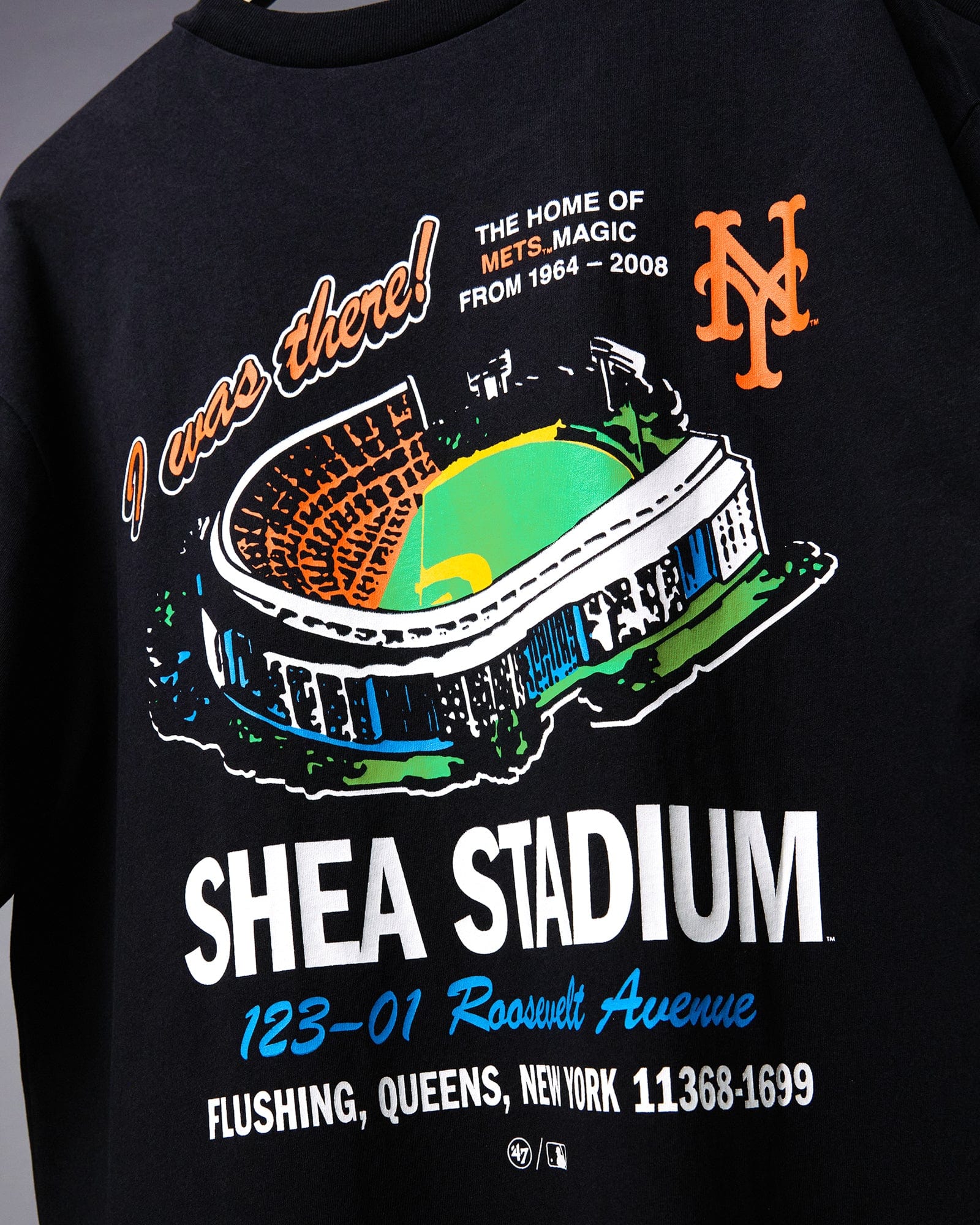 47 Brand T-Shirts New York Mets '47 MLB Stadium Vintage Foundation T-Shirt - Black