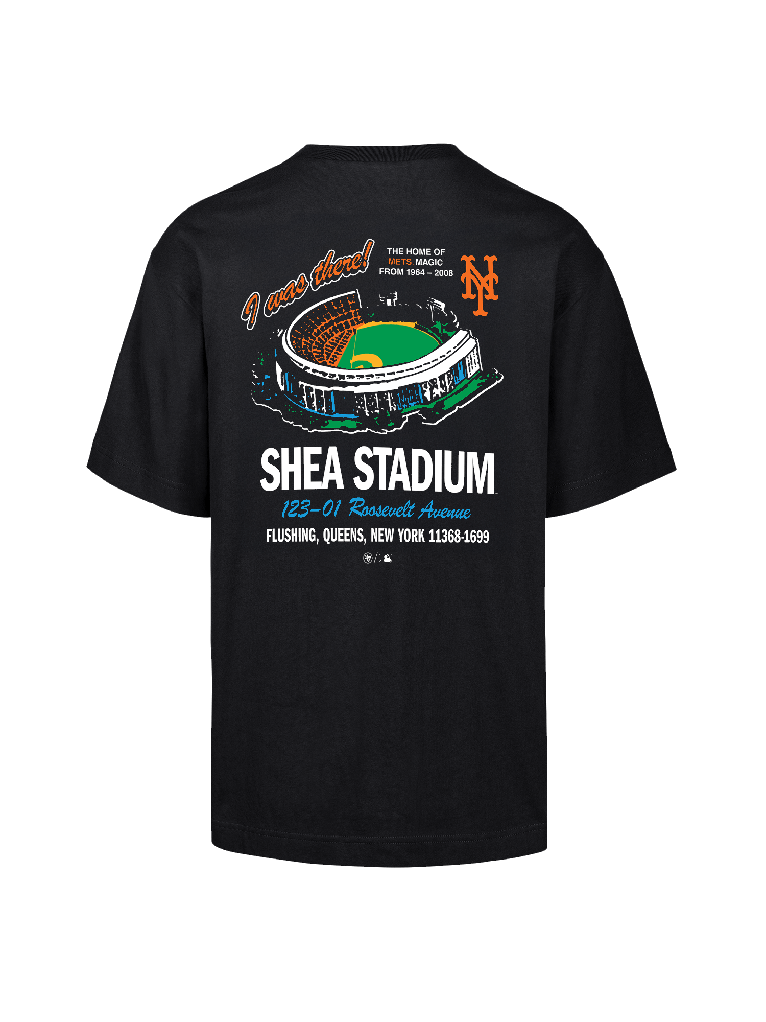 47 Brand T-Shirts New York Mets '47 MLB Stadium Vintage Foundation T-Shirt - Black