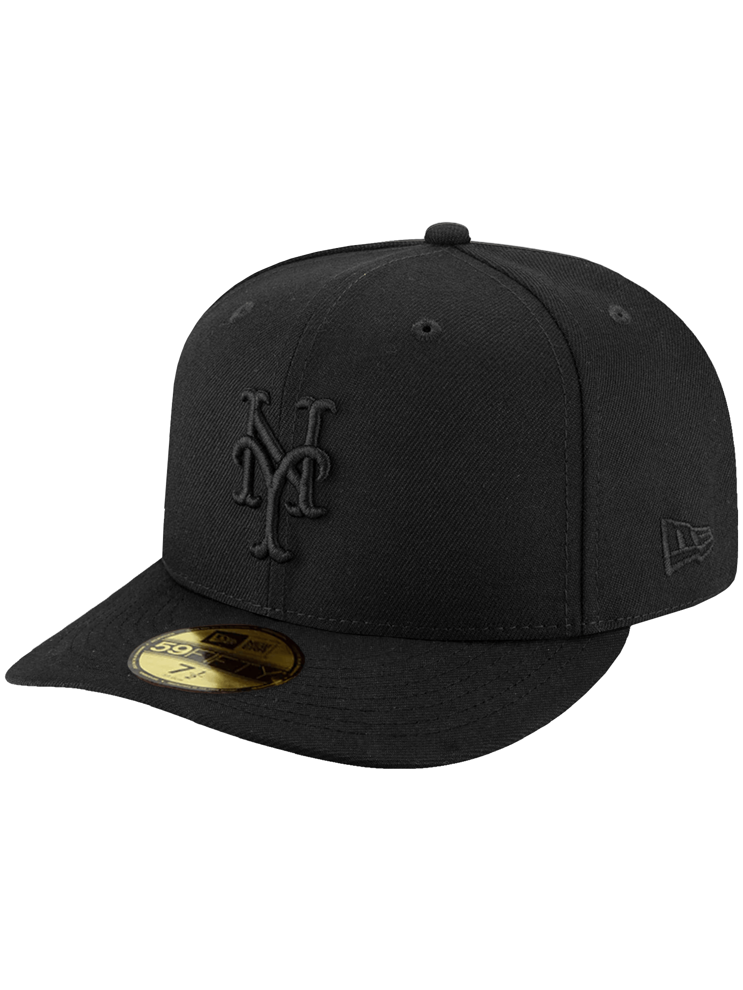 New Era Caps New York Mets New Era MLB Black On Black 59FIFTY Pre-Curved Fitted Hat