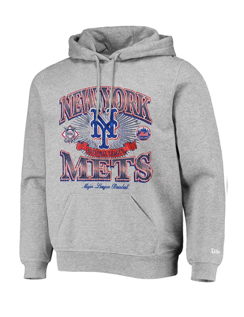 New Era Jumpers New York Mets New Era MLB Gradient Arch Hoodie Jumper - Grey