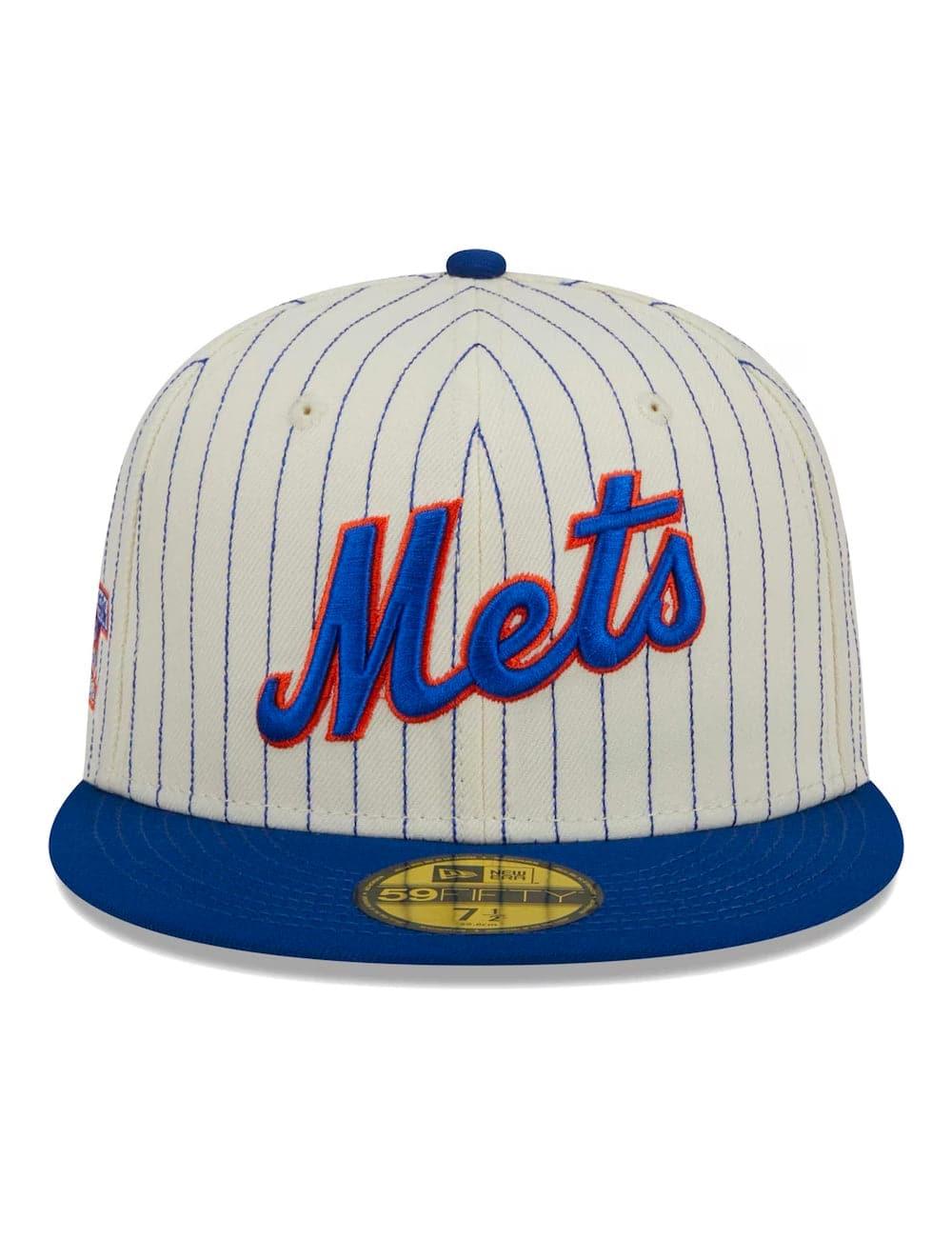 New Era Caps New York Mets New Era MLB Retro Script 59FIFTY Fitted Hat - Off White