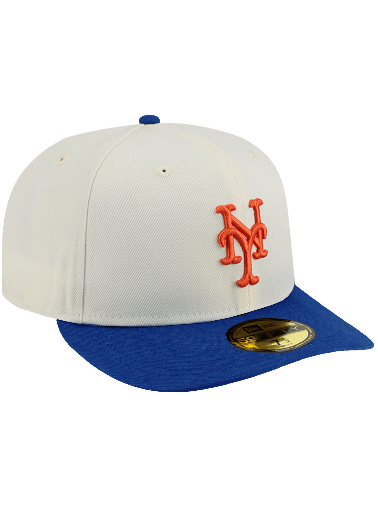 New Era Caps New York Mets New Era MLB Team 2 Tone 59FIFTY Pre-Curved Fitted Hat - Chrome