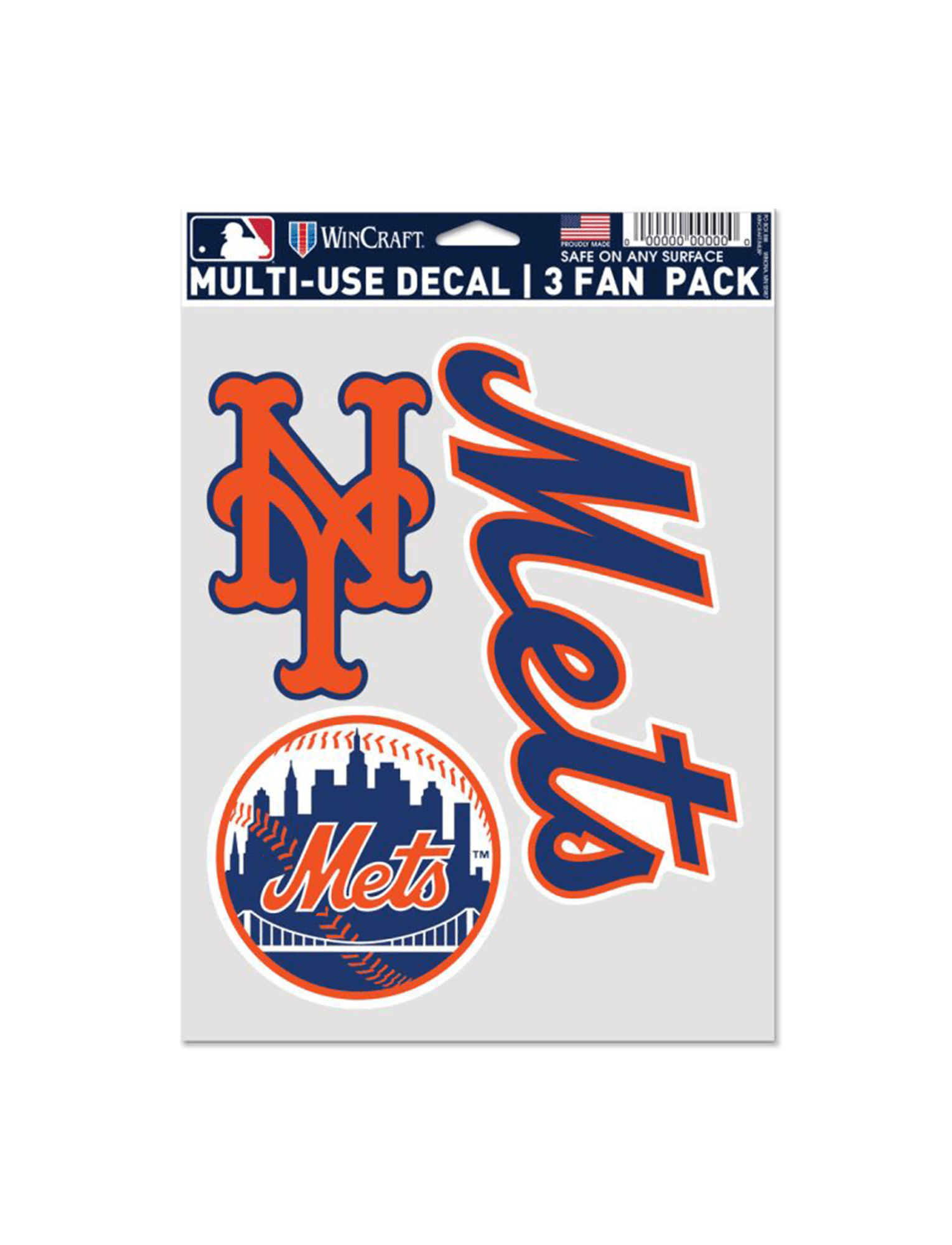 Wincraft Accessories New York Mets Wincraft MLB Team 3 Pack Decal Set