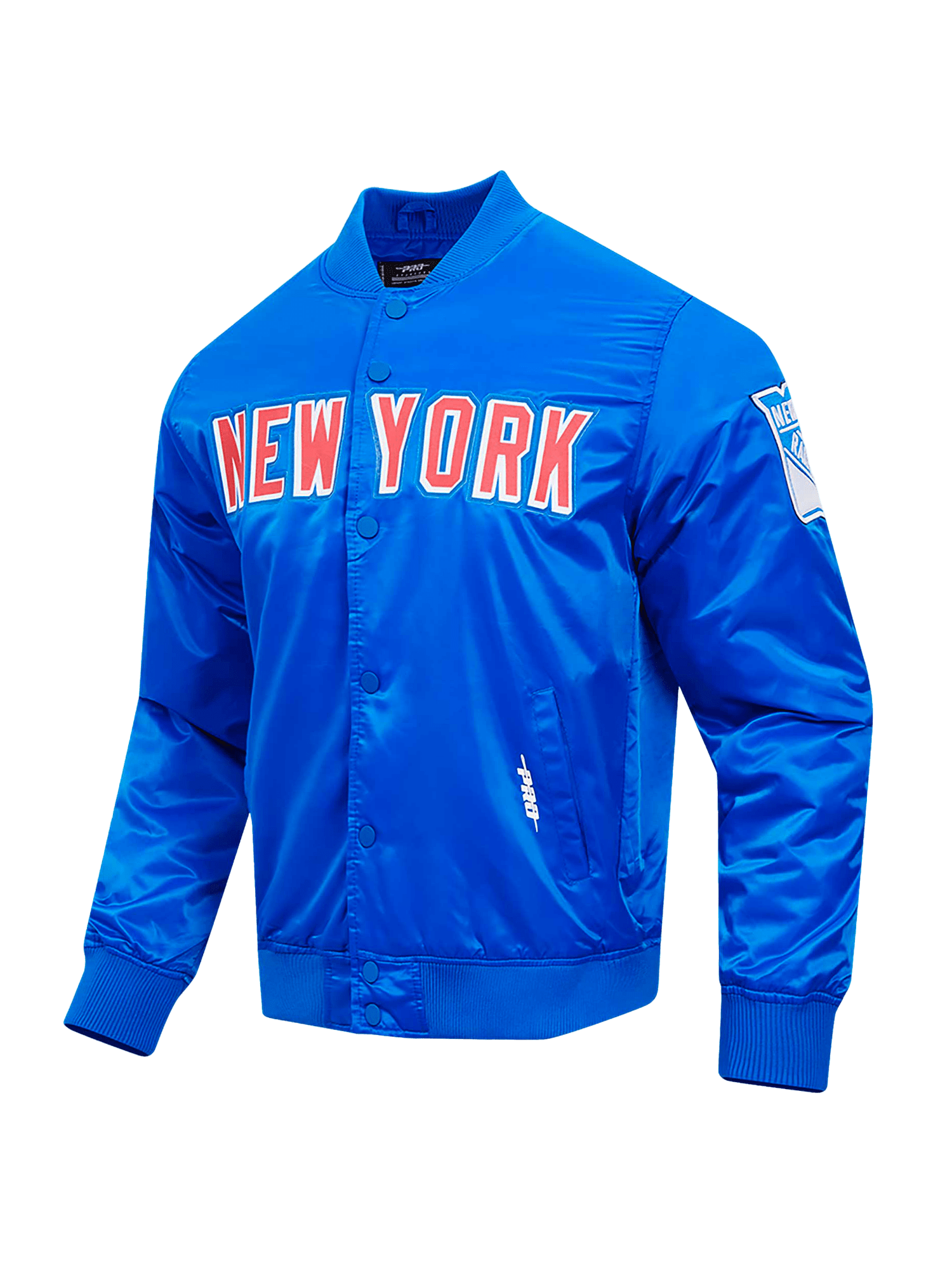 Pro Standard Jackets New York Rangers Pro Standard NHL Team Classic Satin Button Jacket - Blue