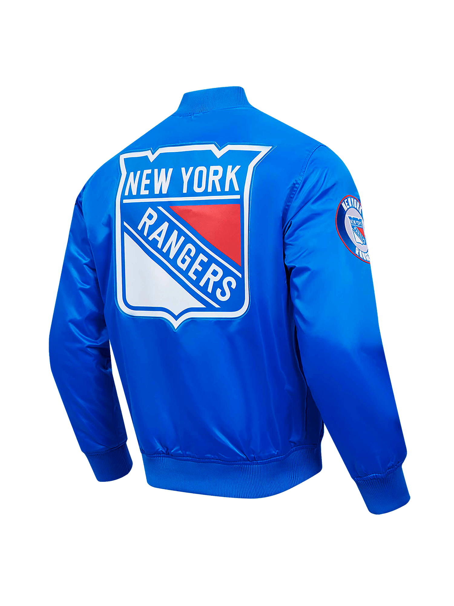 Pro Standard Jackets New York Rangers Pro Standard NHL Team Classic Satin Button Jacket - Blue