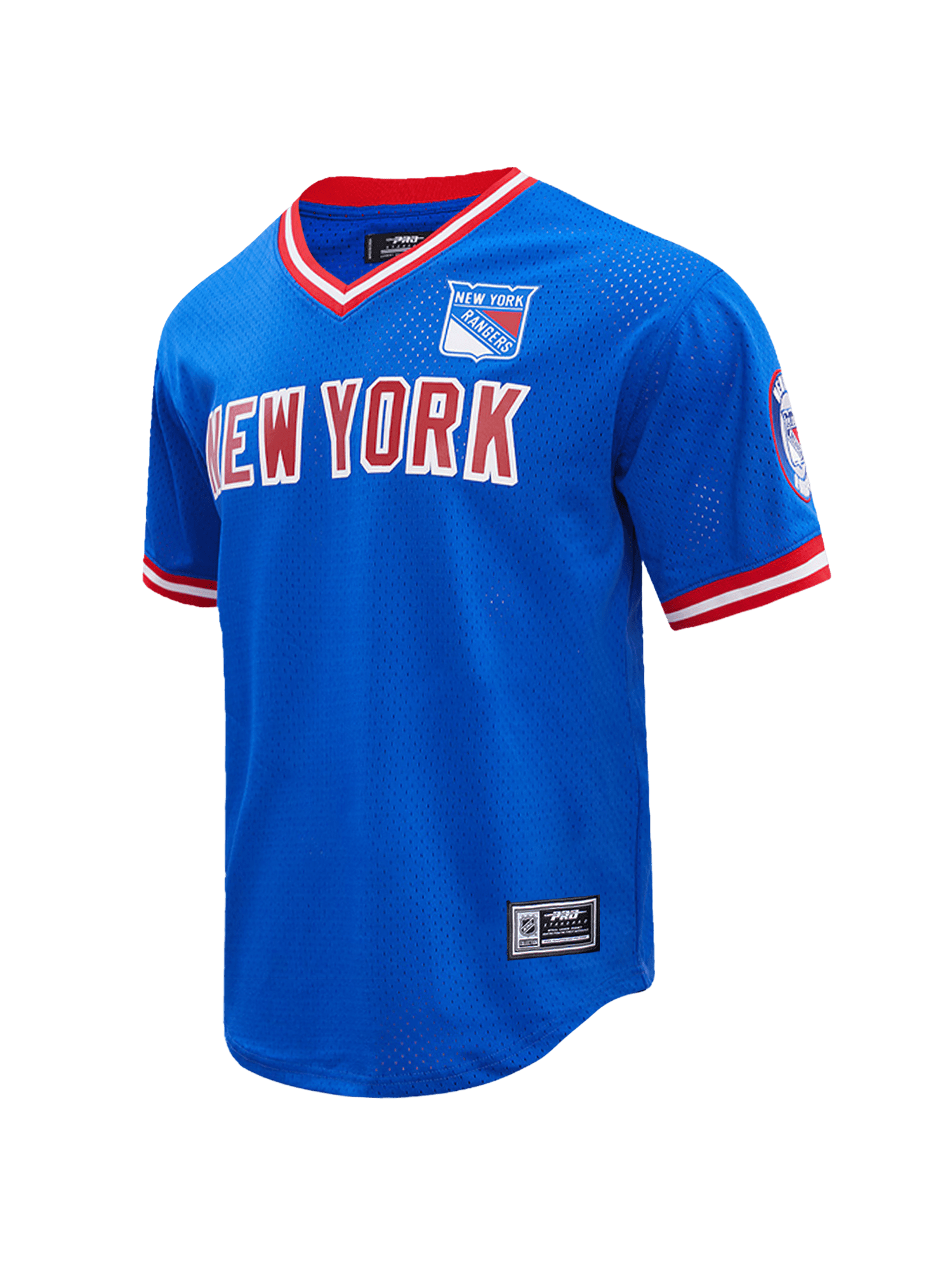 Pro Standard T-Shirts New York Rangers Pro Standard NHL Team Mesh Short Sleeve - Blue