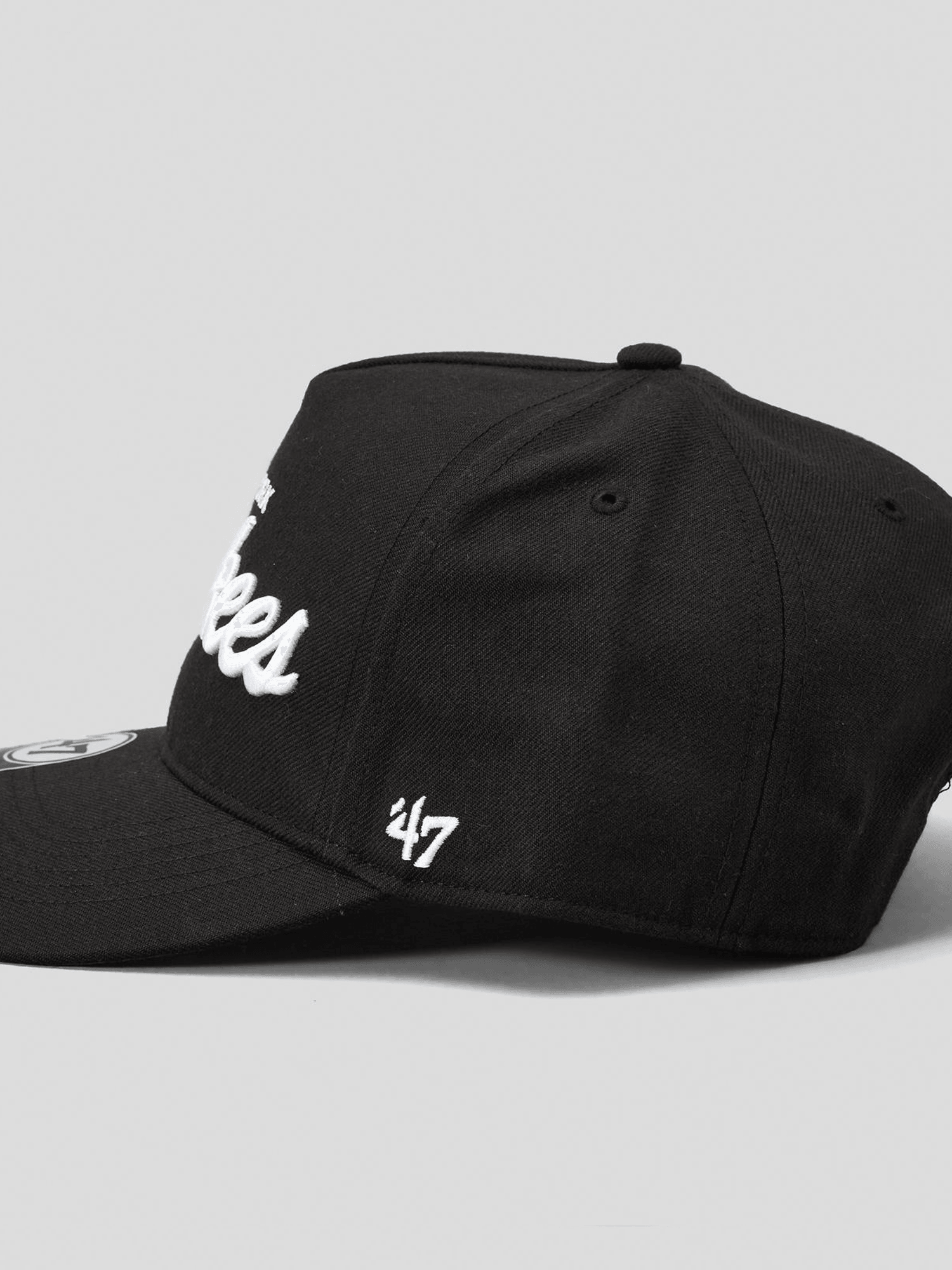 47 Brand Caps New York Yankees '47 MLB Attitude Script Hitch Pre-Curved Snapback Hat - Black