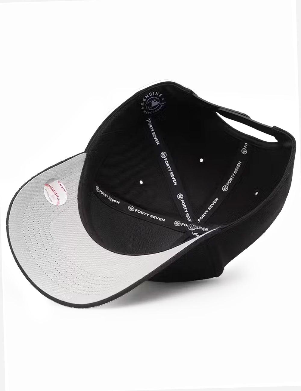 47 Brand Caps New York Yankees '47 MLB Black On Black MVP DT Snapback Hat