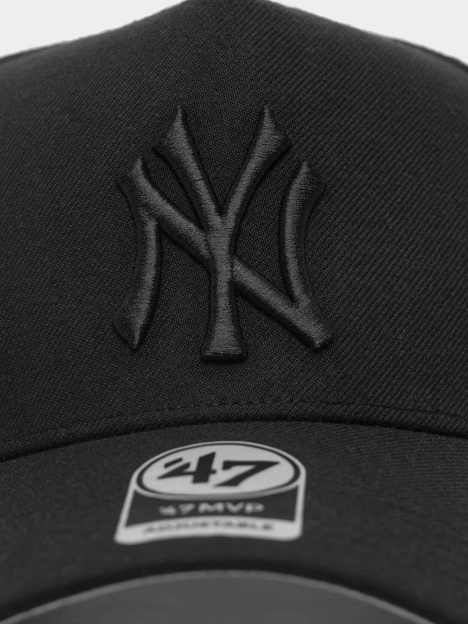 47 Brand Caps New York Yankees '47 MLB Black On Black MVP DT Snapback Hat - Black