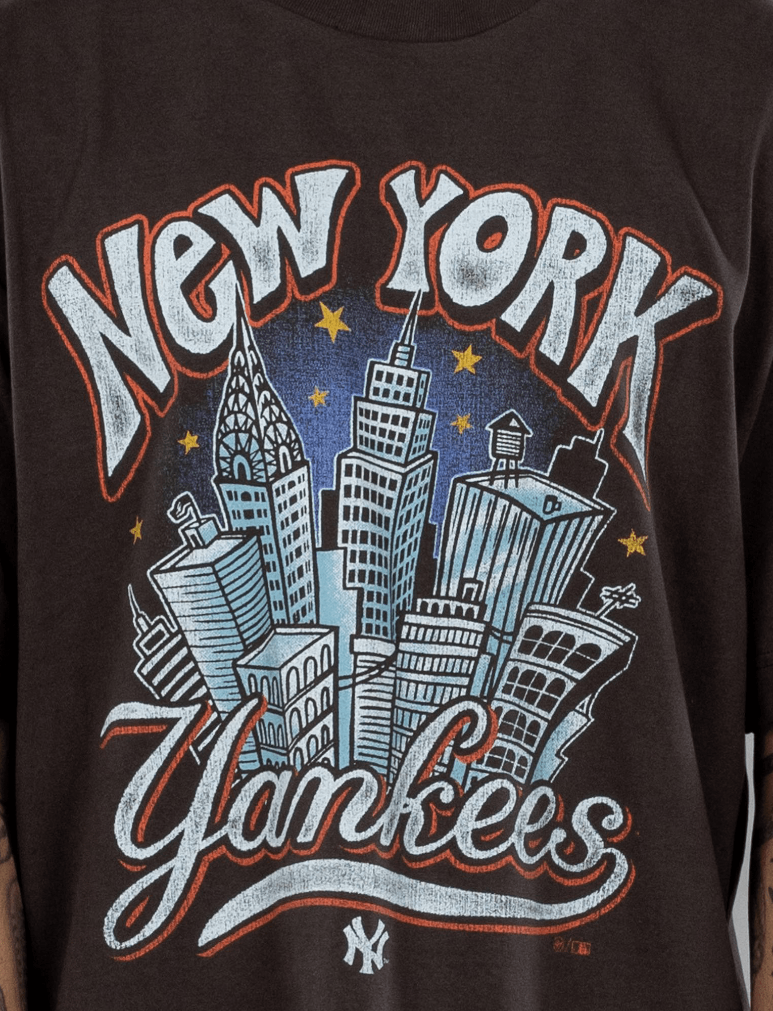 47 Brand T-Shirts New York Yankees '47 MLB City Vintage Foundation T-Shirt - Carbonite