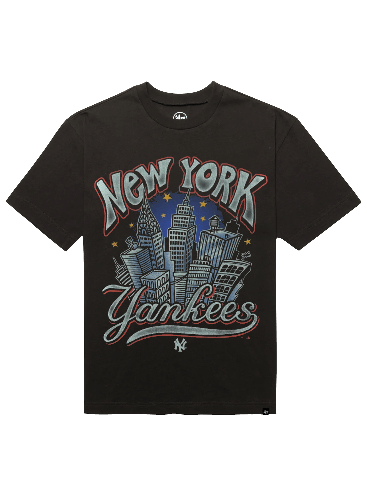 47 Brand T-Shirts New York Yankees '47 MLB City Vintage Foundation T-Shirt - Carbonite