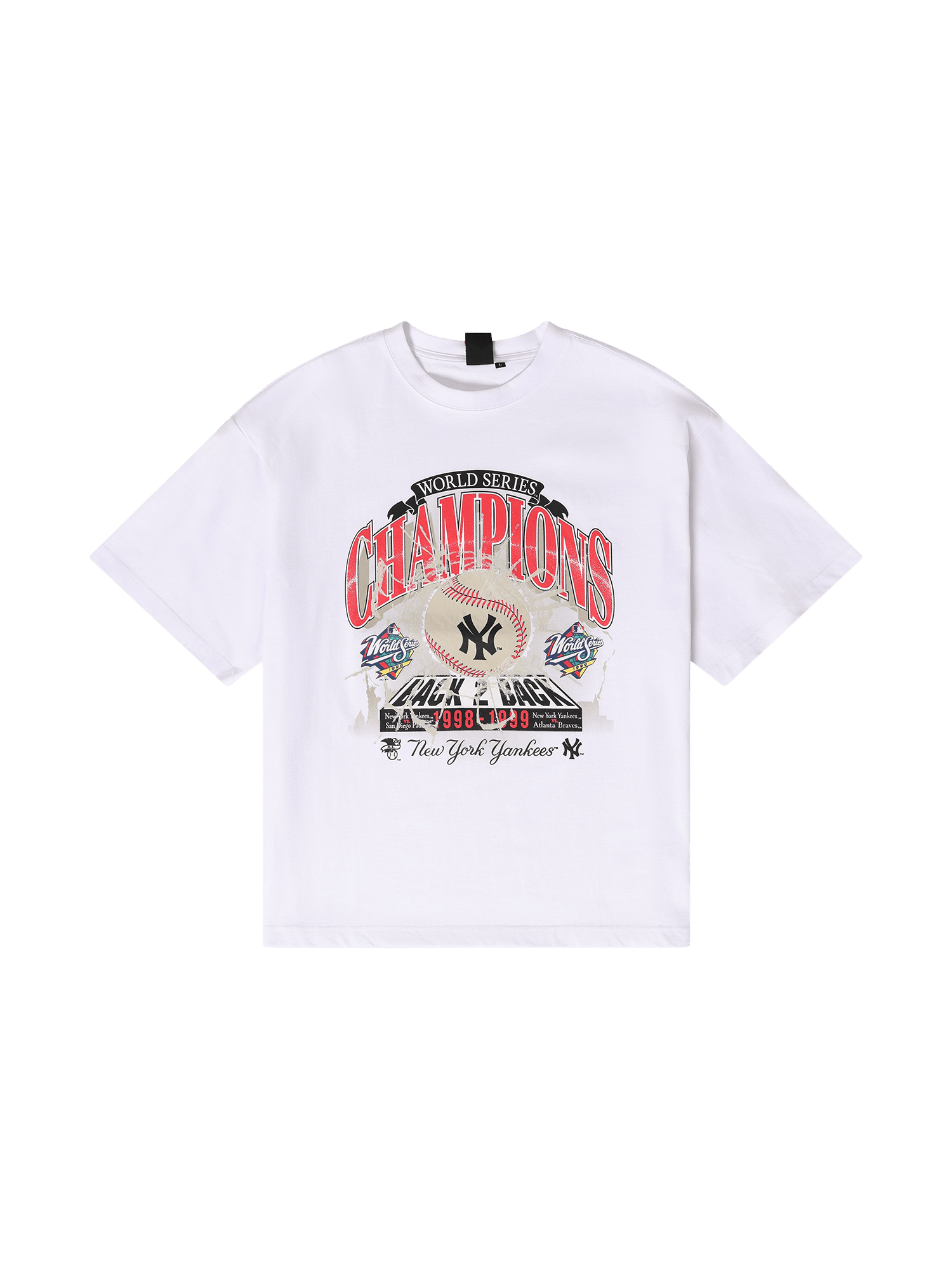 Majestic Athletic T-Shirts New York Yankees Majestic MLB Back To Back Champs Vintage T-Shirt - Optic White