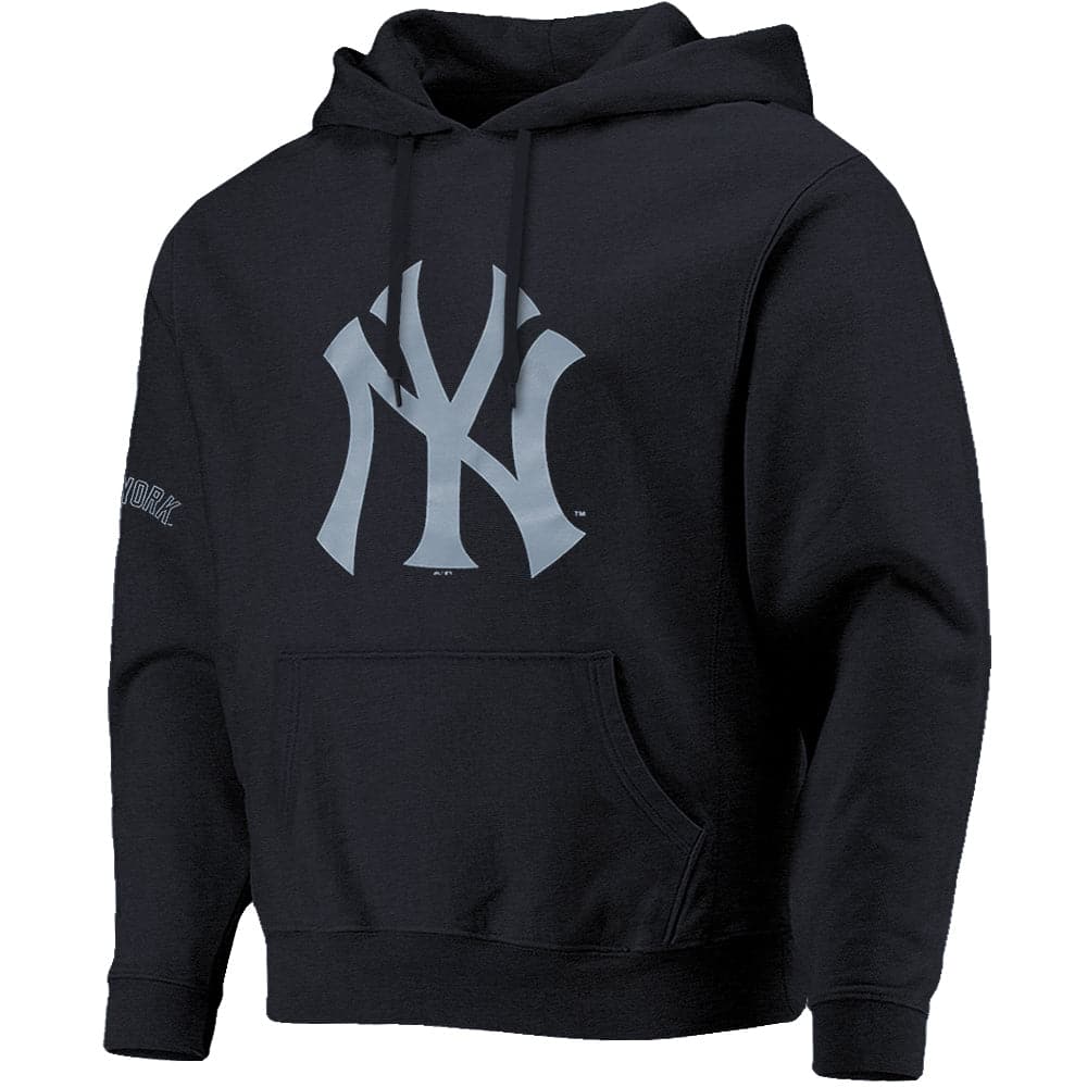 Majestic Athletic Jumpers New York Yankees Majestic MLB Tonal Vintage Hoodie Jumper - Faded Black