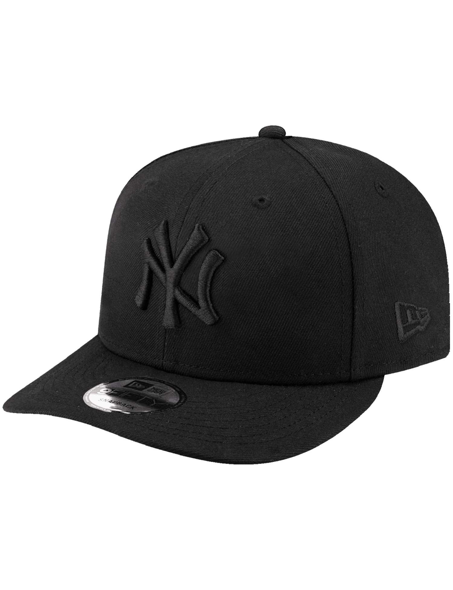 New Era Caps New York Yankees New Era MLB Black On Black 9FIFTY Pre-Curved Snapback Hat