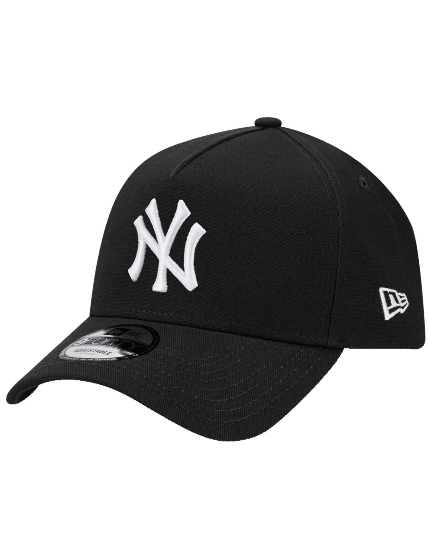 New Era Caps New York Yankees New Era MLB Black White 9FORTY A-Frame Snapback Hat - Black