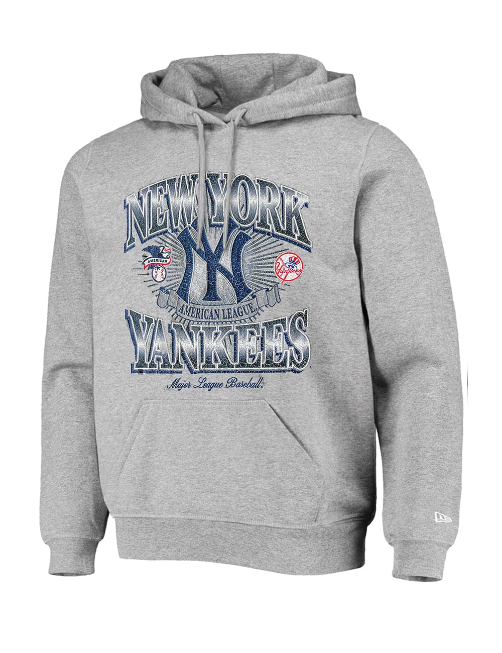 New Era Jumpers New York Yankees New Era MLB Gradient Arch Hoodie Jumper - Grey