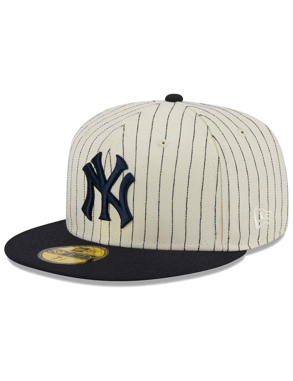 New Era Caps New York Yankees New Era MLB Retro Script 59FIFTY Fitted Hat - Off White