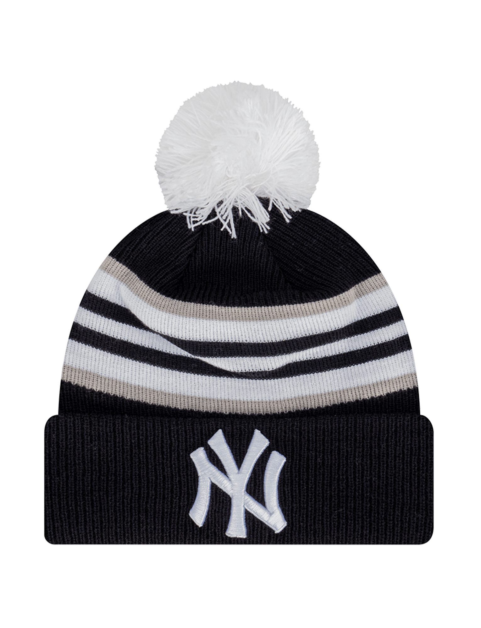 New Era Beanies New York Yankees New Era MLB Stripe Hit Knit Beanie - Navy