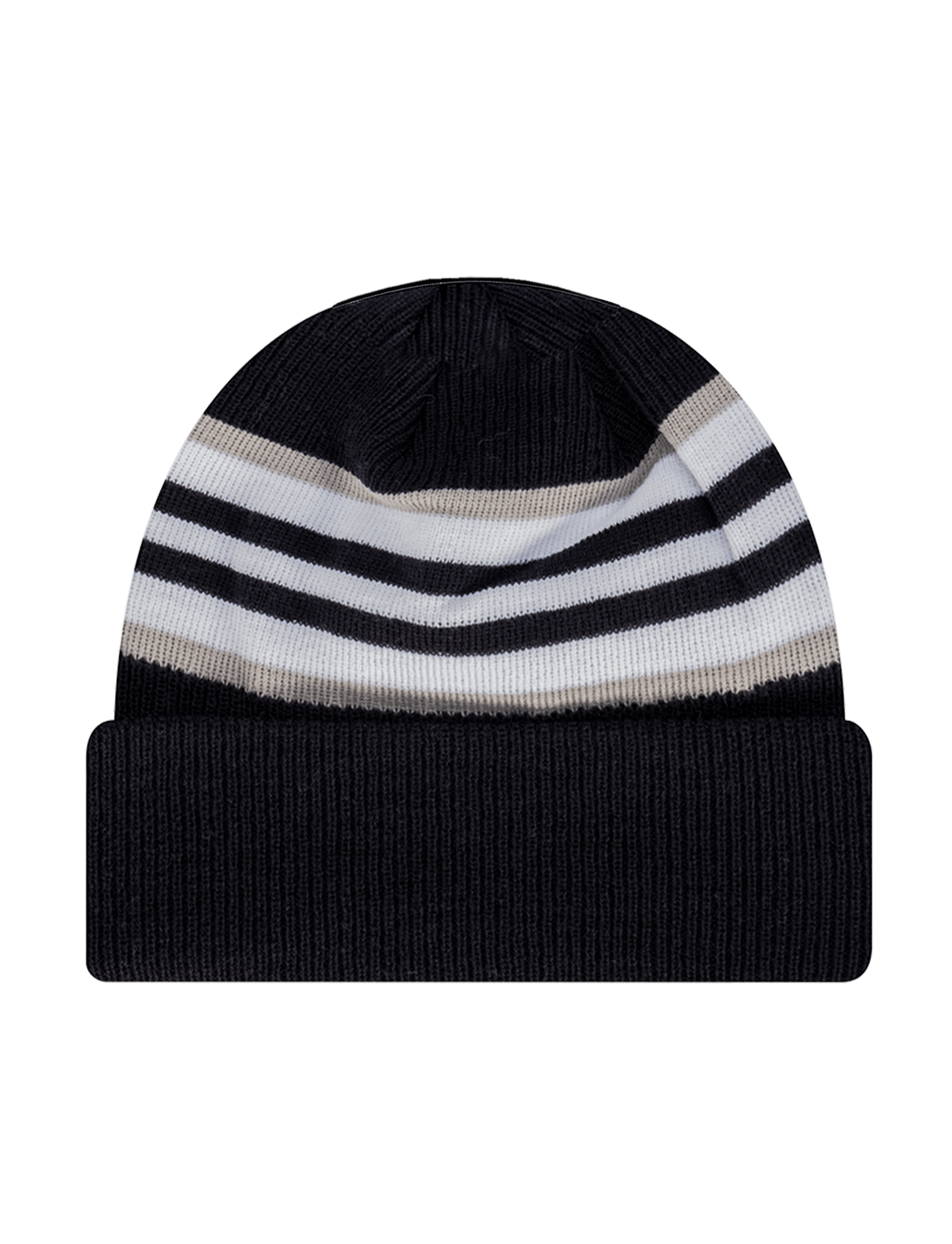 New Era Beanies New York Yankees New Era MLB Stripe Hit Pomless Knit Beanie - Navy