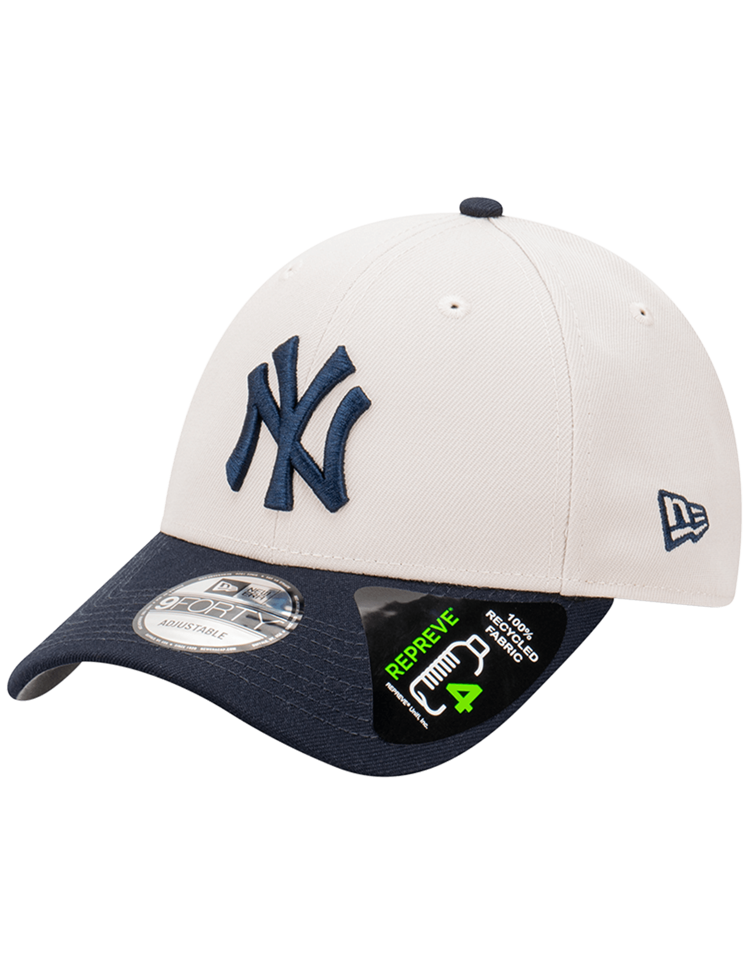 New Era Caps New York Yankees New Era MLB Team 2 Tone Repreve 9FORTY Strapback Hat - Stone