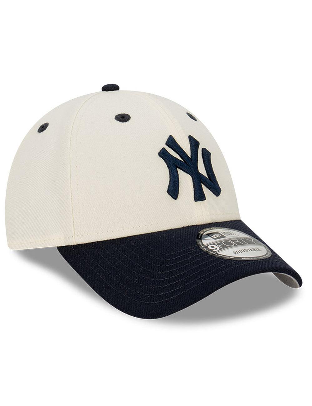 New Era Caps New York Yankees New Era MLB Team 2T 9FORTY Snapback Hat - Chrome White