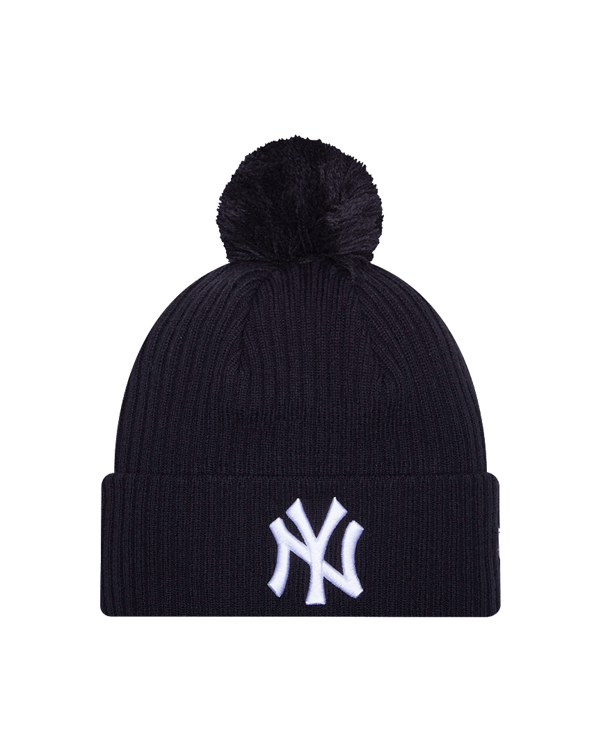 New Era Beanies OSFM New York Yankees New Era MLB Team Ribbed Knit Pom Beanie - Navy