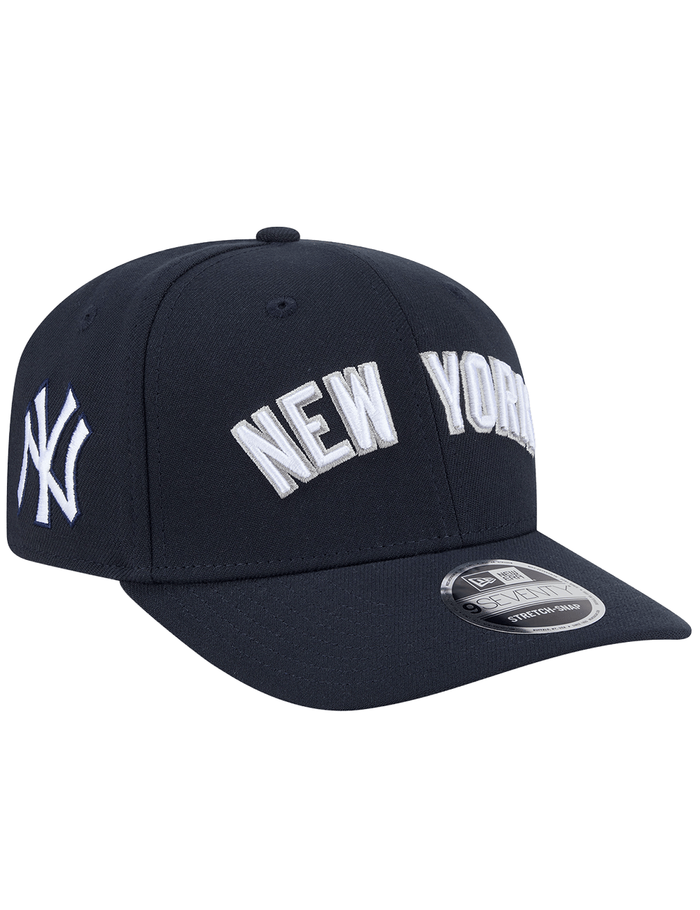 New Era Caps OSFA New York Yankees New Era MLB Wordmark 9SEVENTY Stretch-Snapback Hat - Navy