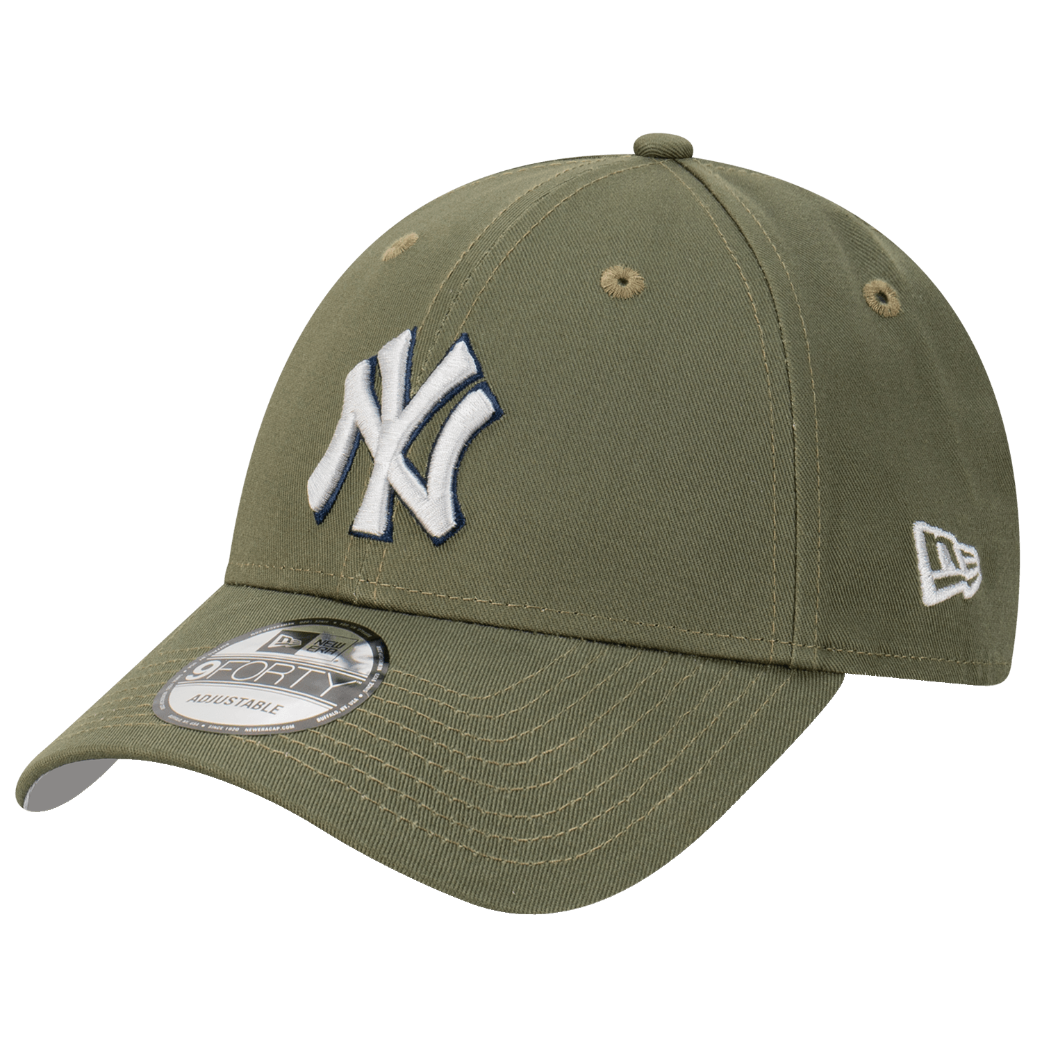 New Era Caps New York Yankees New Era NFL Tonal Logo 9FORTY Strapback Hat - Olive