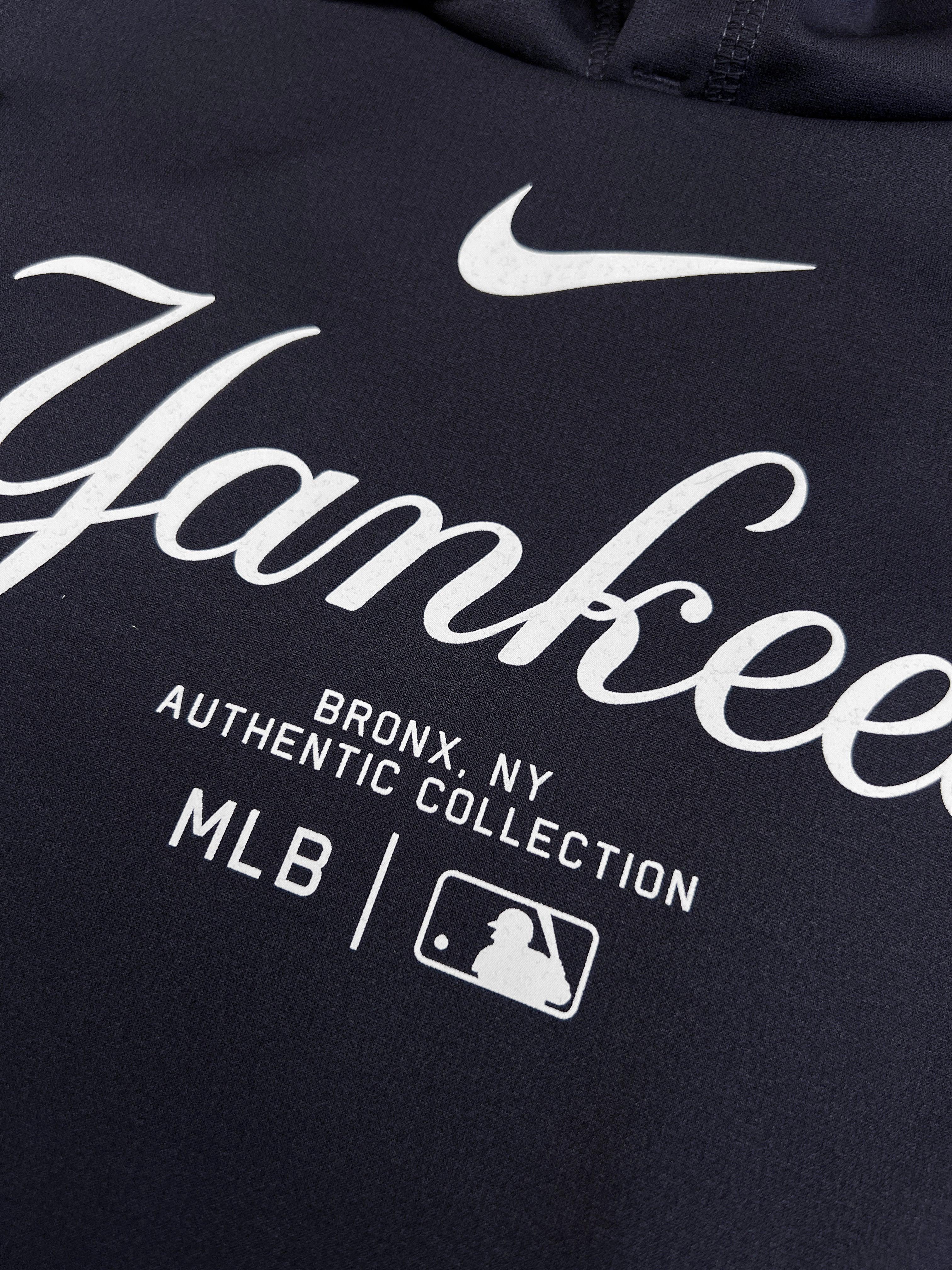 Nike Jumpers New York Yankees Nike MLB AC Performance Short Sleeve Hoodie Jumper - Navy