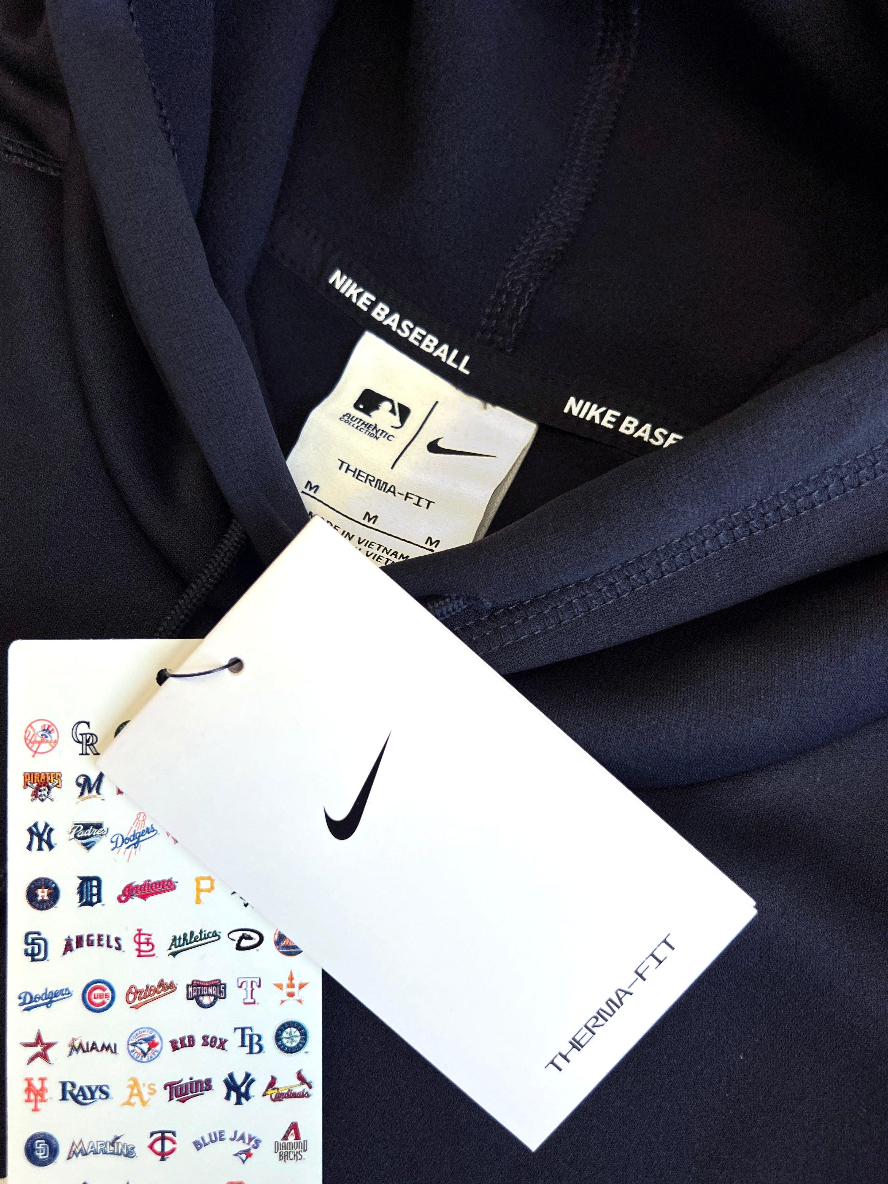 Nike Jumpers New York Yankees Nike MLB AC Performance Short Sleeve Hoodie Jumper - Navy