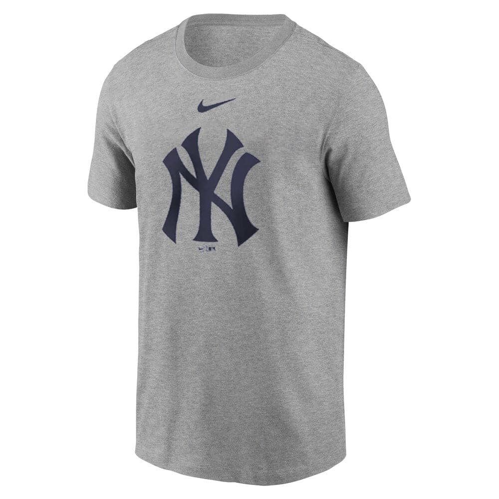 Nike T-Shirts New York Yankees Nike MLB Logo T-Shirt - Dark Grey Heather