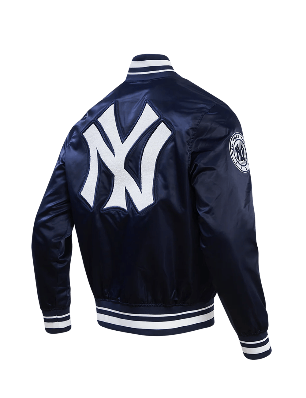 Pro Standard Jackets New York Yankees Pro Standard MLB Retro Classic Lightweight Satin Jacket - Navy