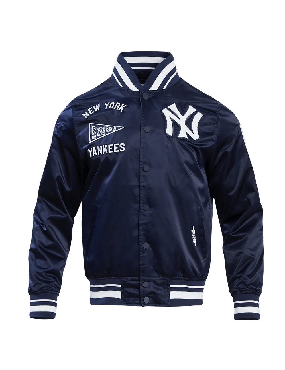 Pro Standard Jackets New York Yankees Pro Standard MLB Retro Classic Lightweight Satin Jacket - Navy