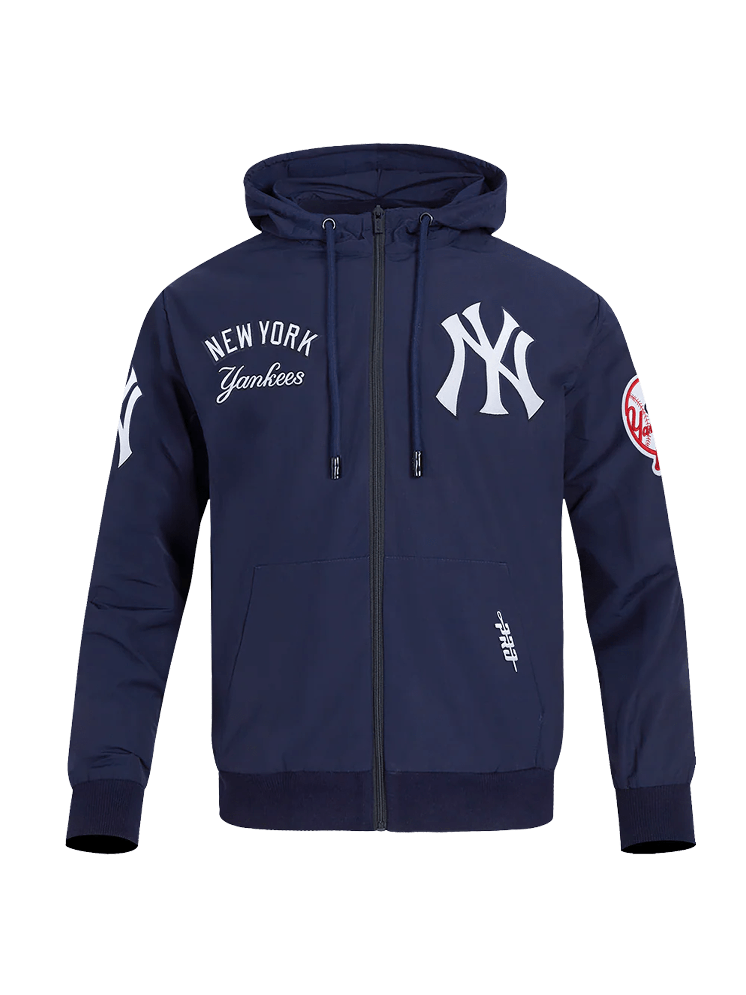 Pro Standard Jumpers New York Yankees Pro Standard MLB Woven Wind Zip Hoodie Jumper - Navy